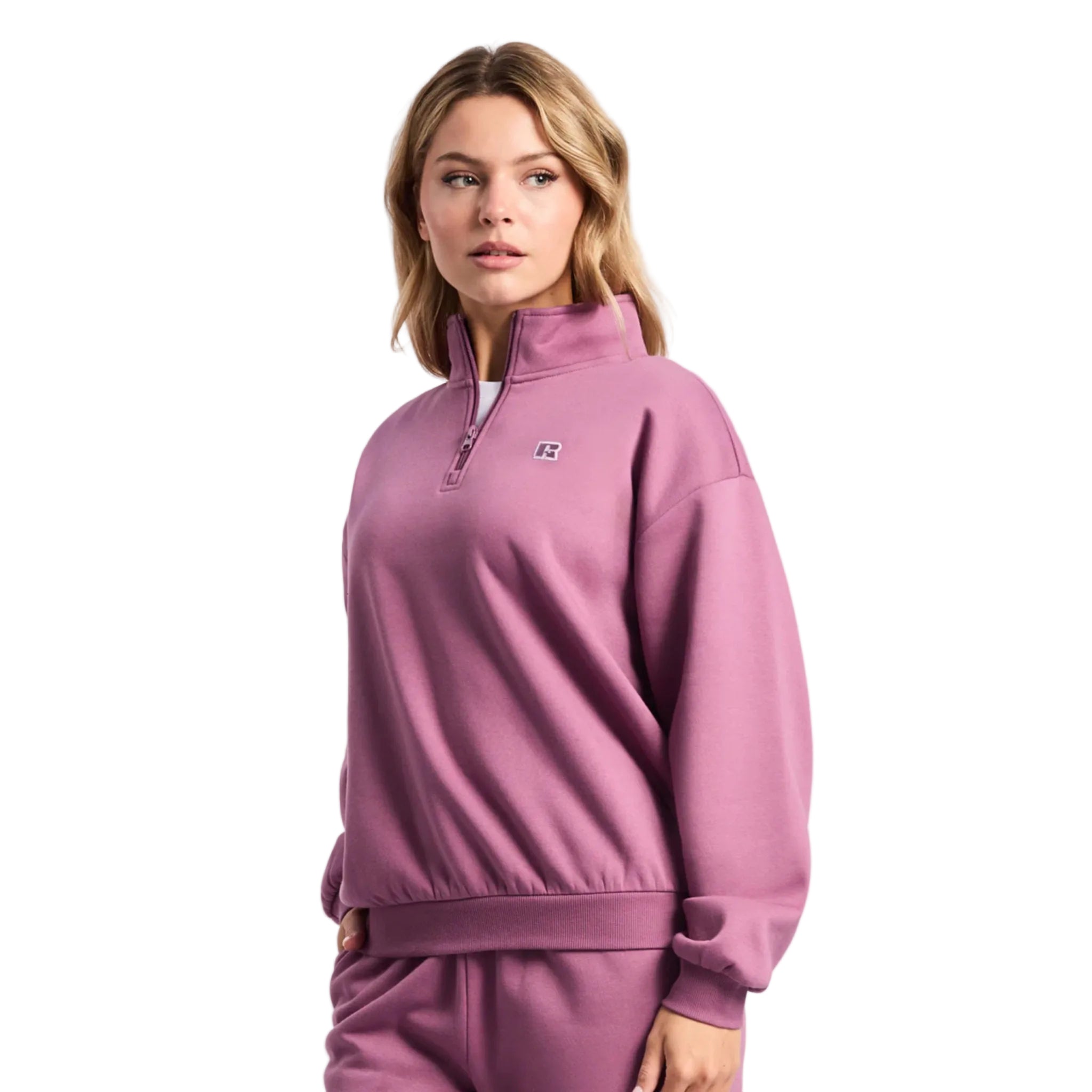 Russell Athletic R Logo Womens Quarter Zip
