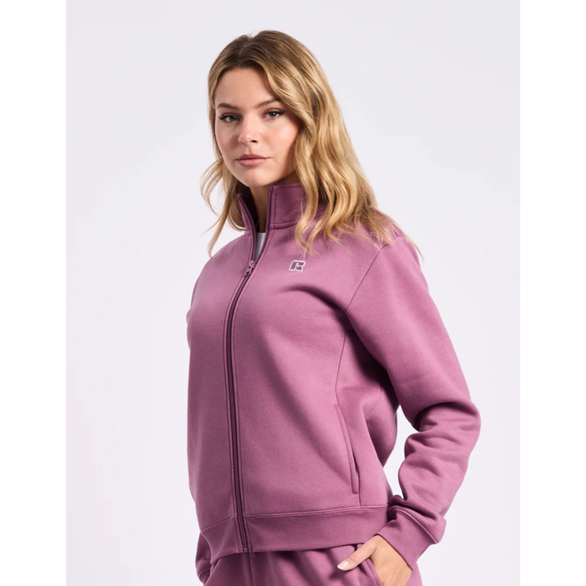 Russell Athletic R Logo Trucker Womens Zip Through Jacket