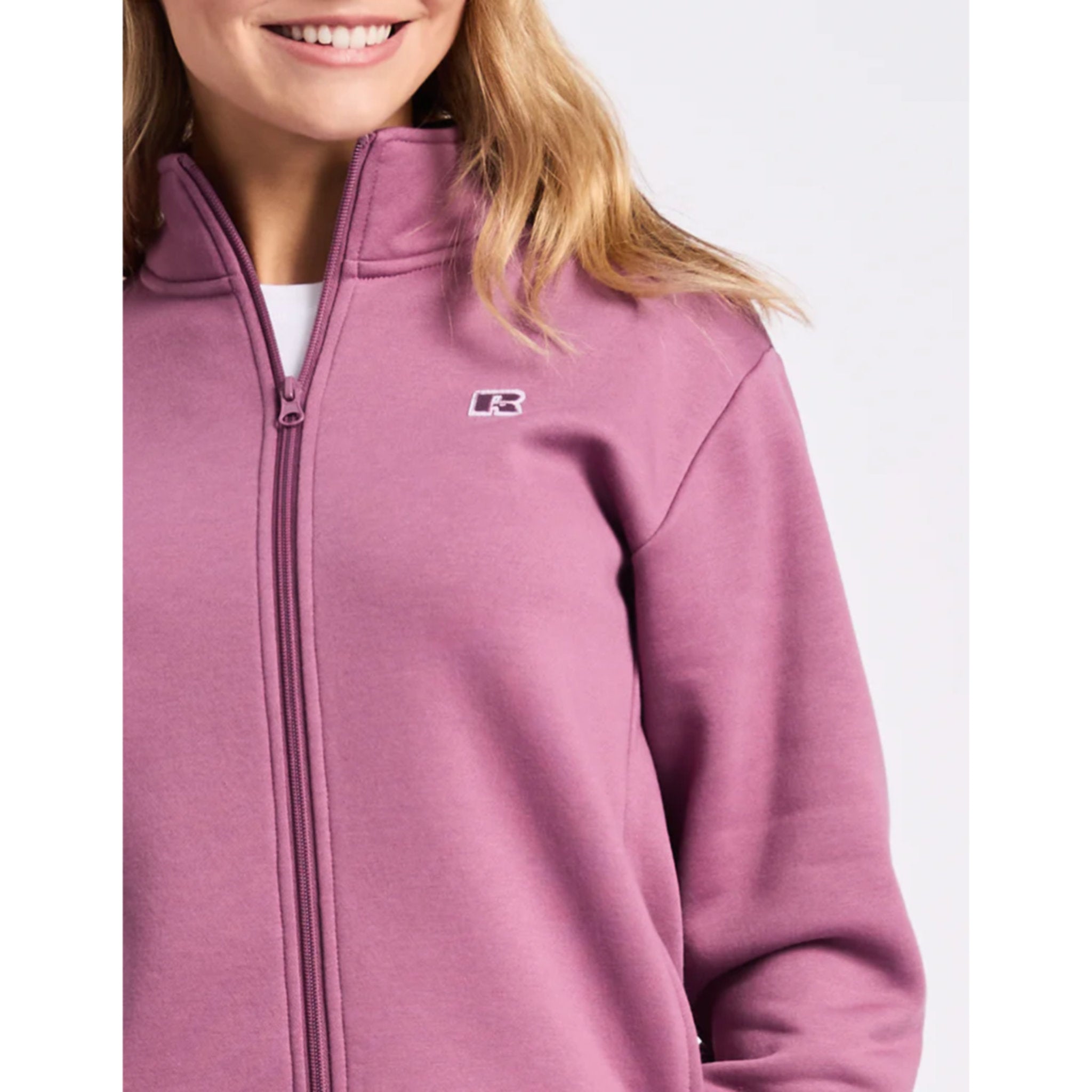 Russell Athletic R Logo Trucker Womens Zip Through Jacket