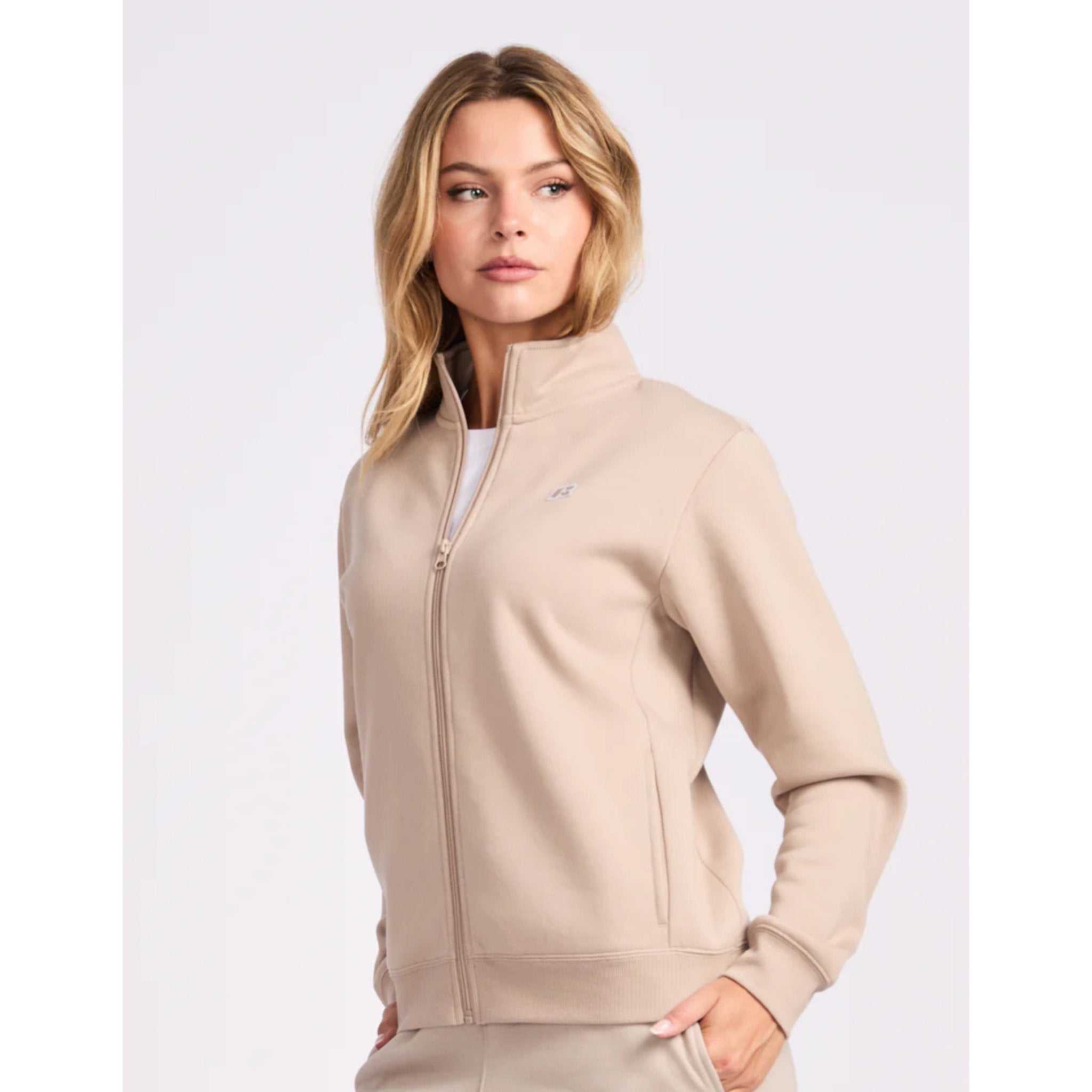 Russell Athletic R Logo Trucker Womens Zip Through Jacket