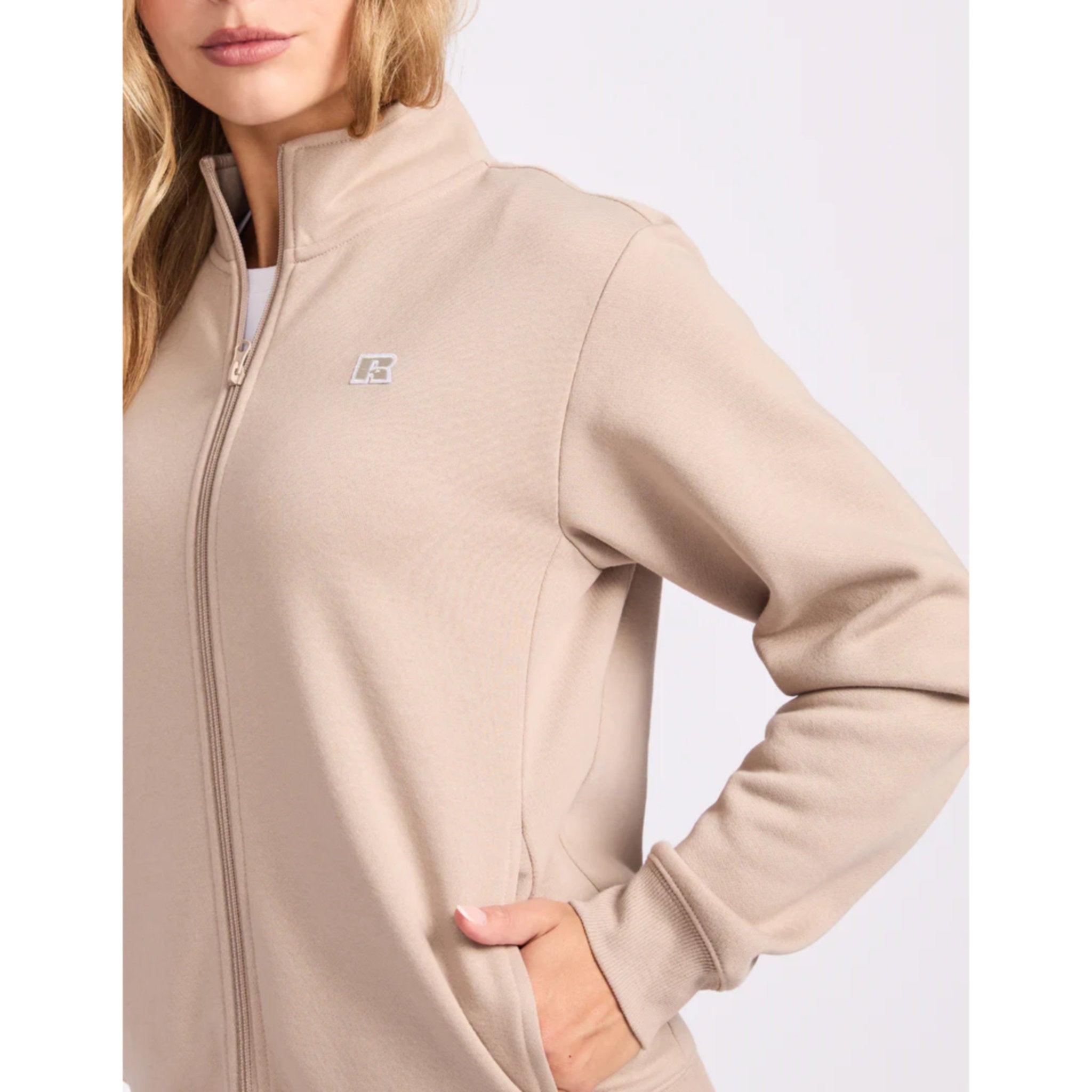 Russell Athletic R Logo Trucker Womens Zip Through Jacket