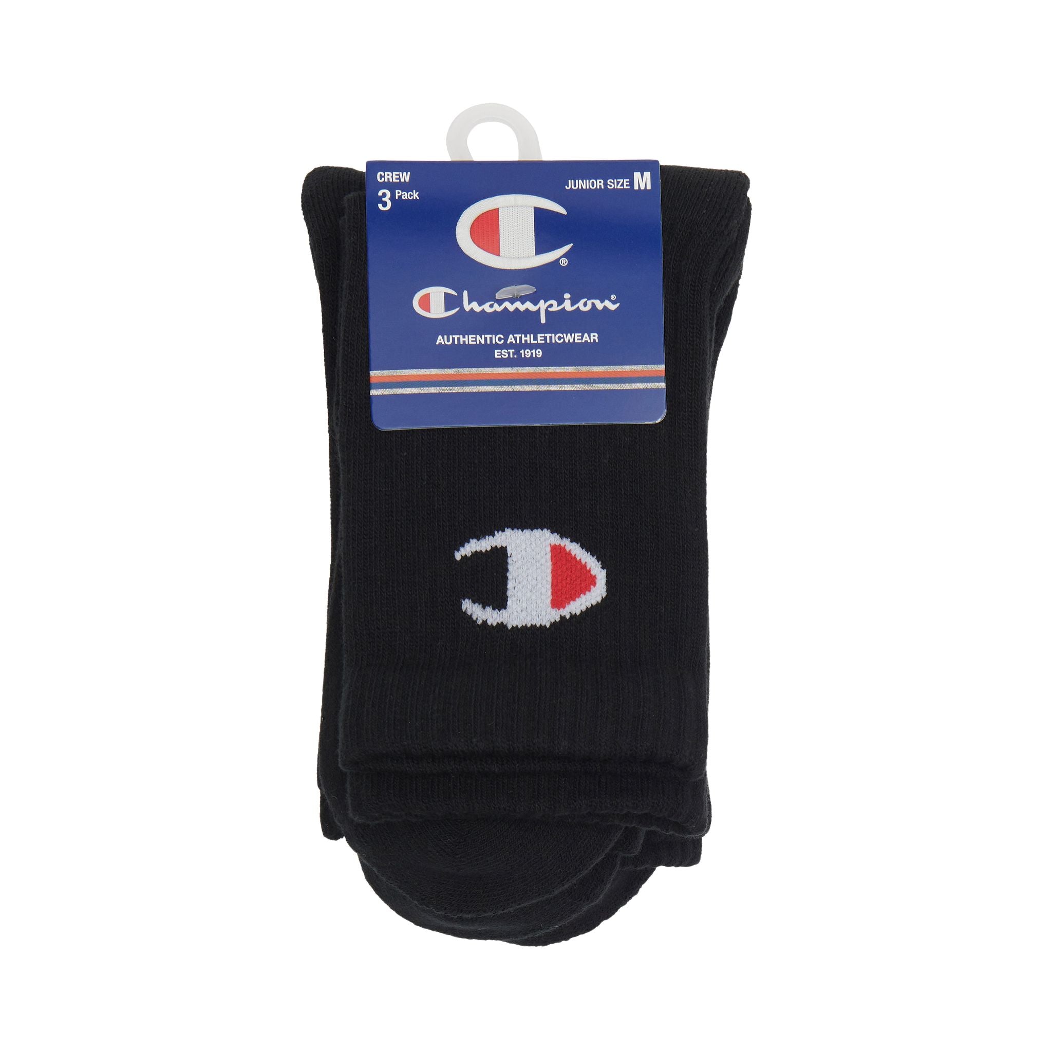 Champion Sports Kids Crew Socks - 3 Pack