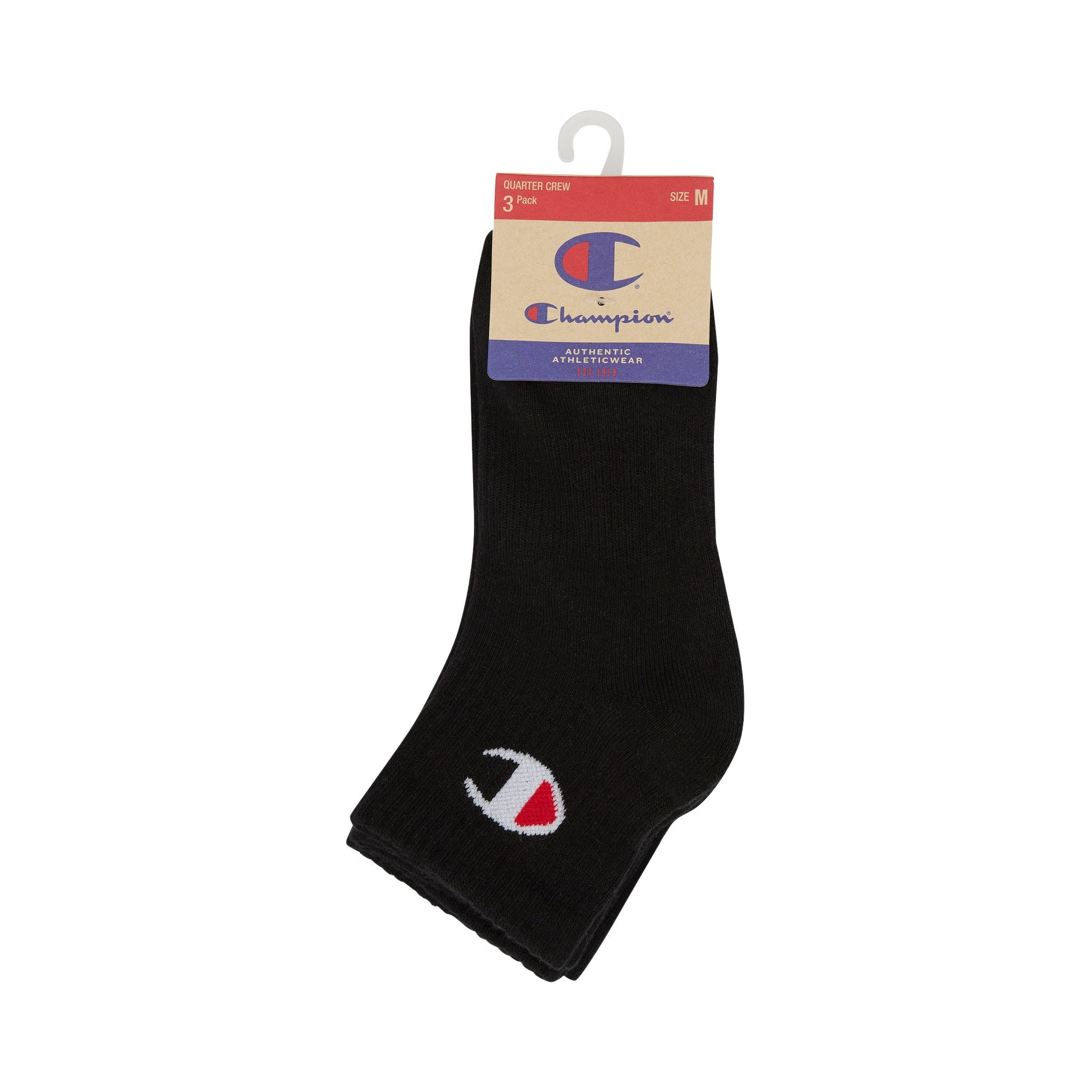 Champion Sports Kids Quarter Socks - 3 Pack