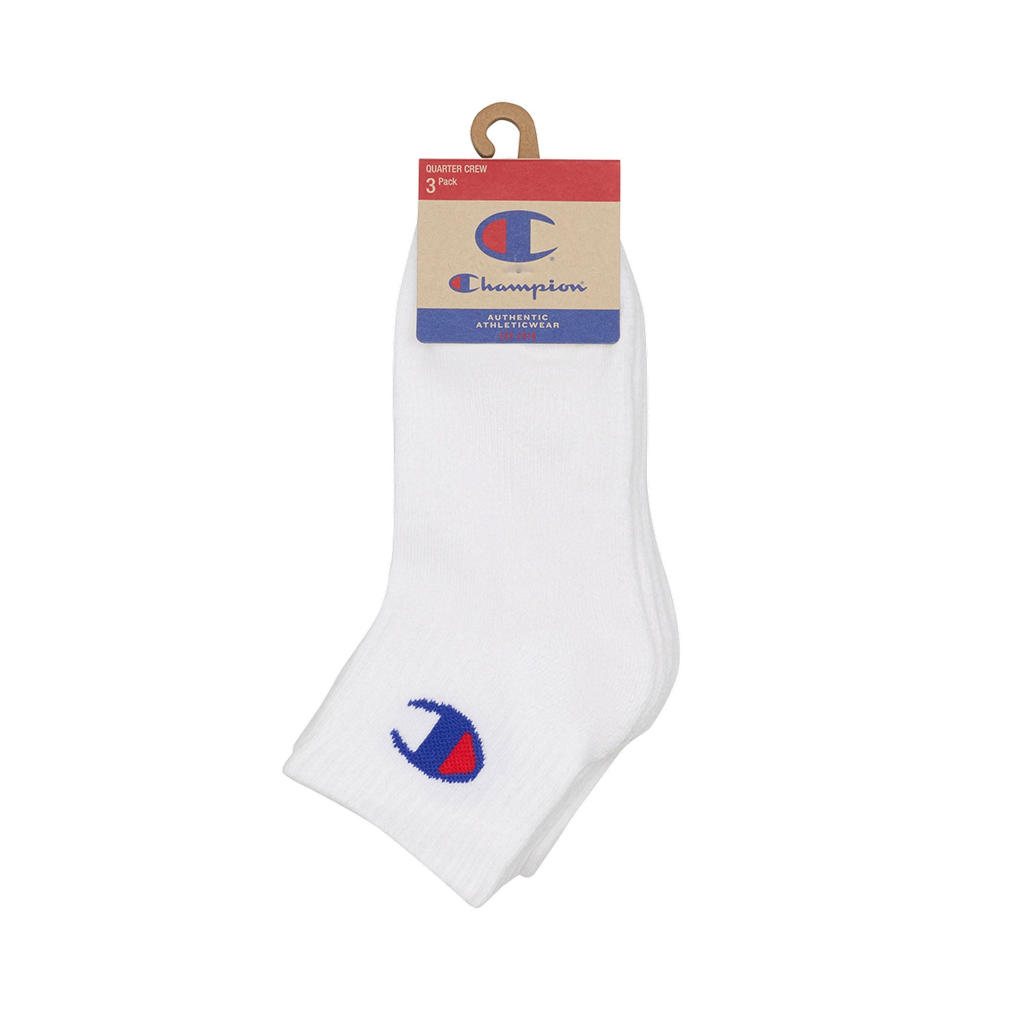 Champion Sports Kids Quarter Socks - 3 Pack