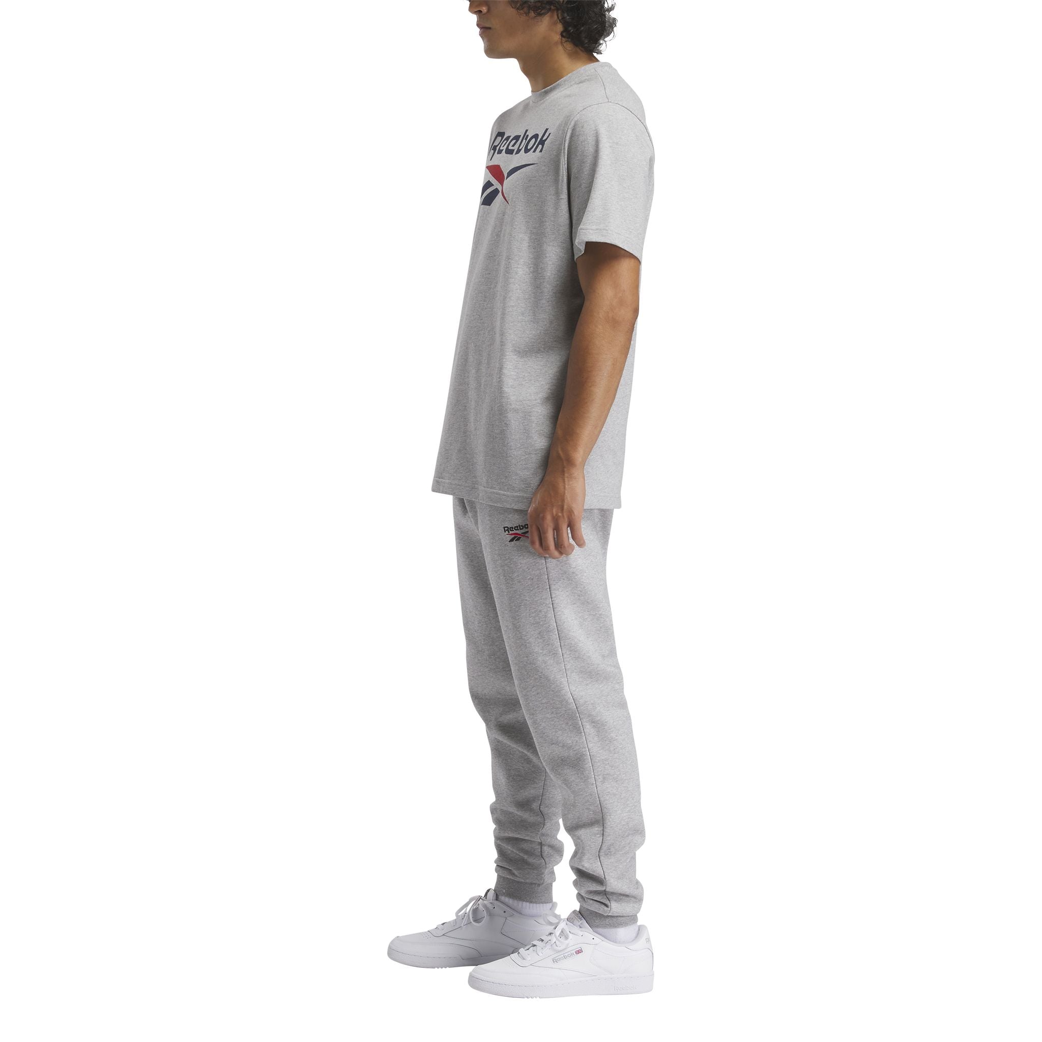 Reebok Identity Big Stacked Logo Mens Tee
