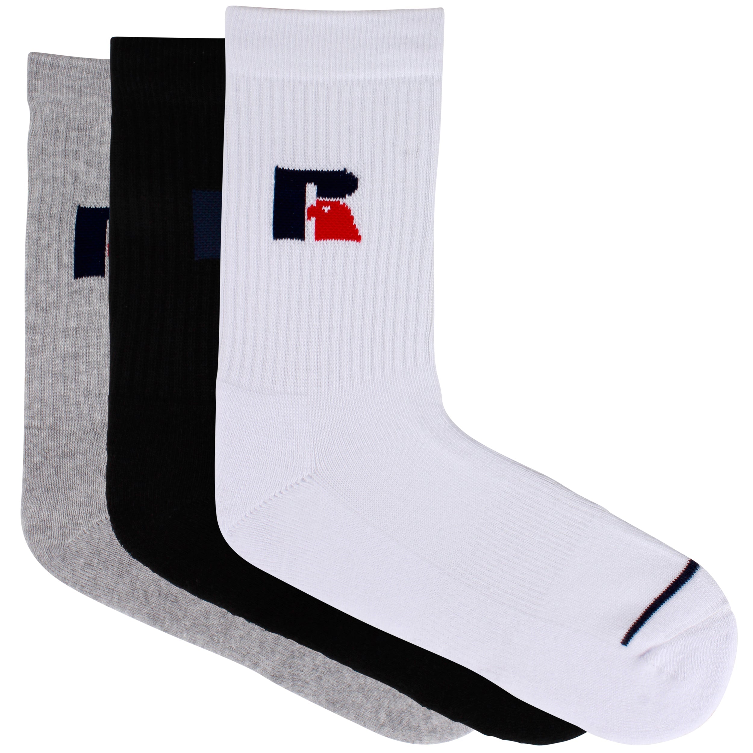 Russell Athletic RA Logo Classic Crew Socks 3 Packs