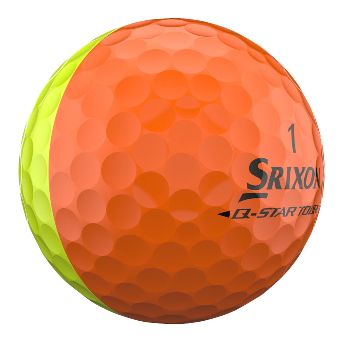 Srixon Q-Star Tour Divide Golf Balls 12 Pack - Yellow/Orange