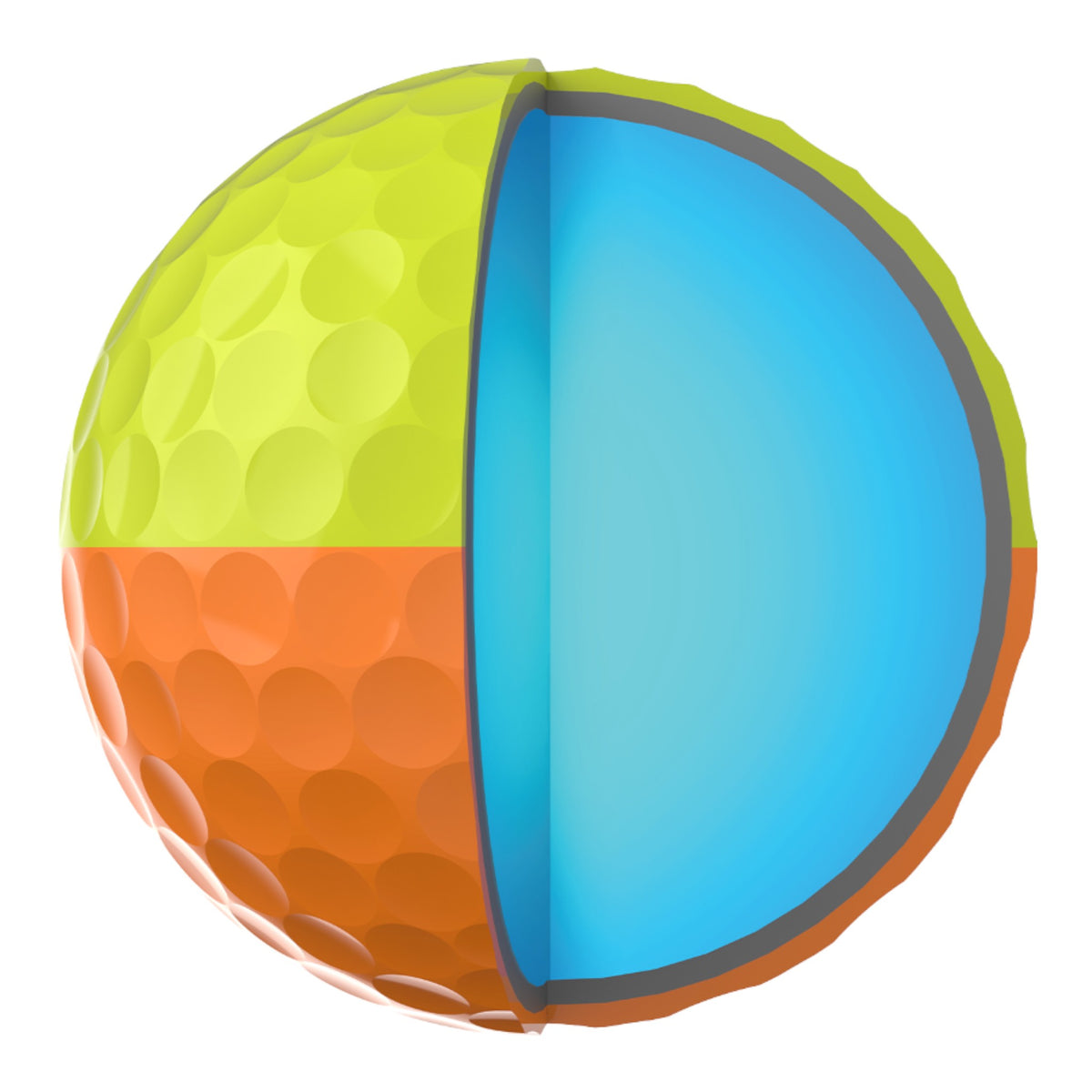 Srixon Q-Star Tour Divide Golf Balls 12 Pack - Yellow/Orange