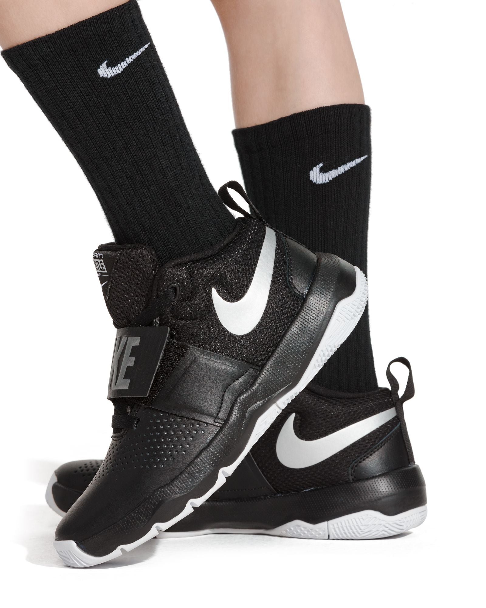 Nike Everyday Crew Black Kids Socks 6 Pack