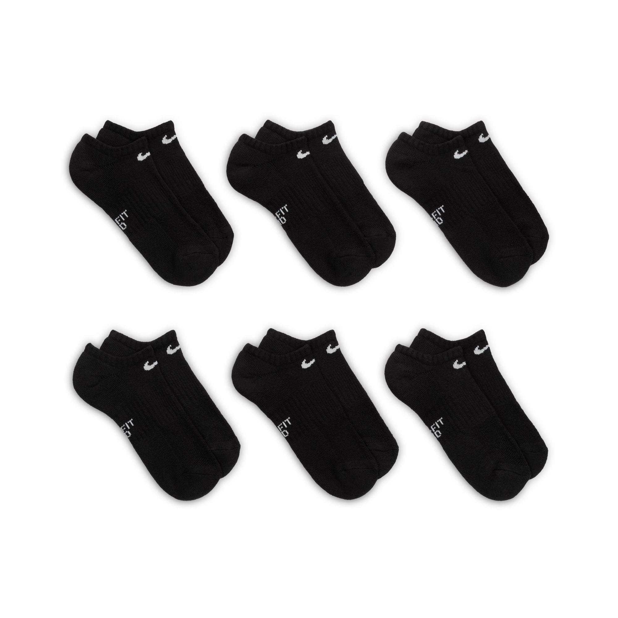 Nike Everyday No Show Kids Socks 6 Pack
