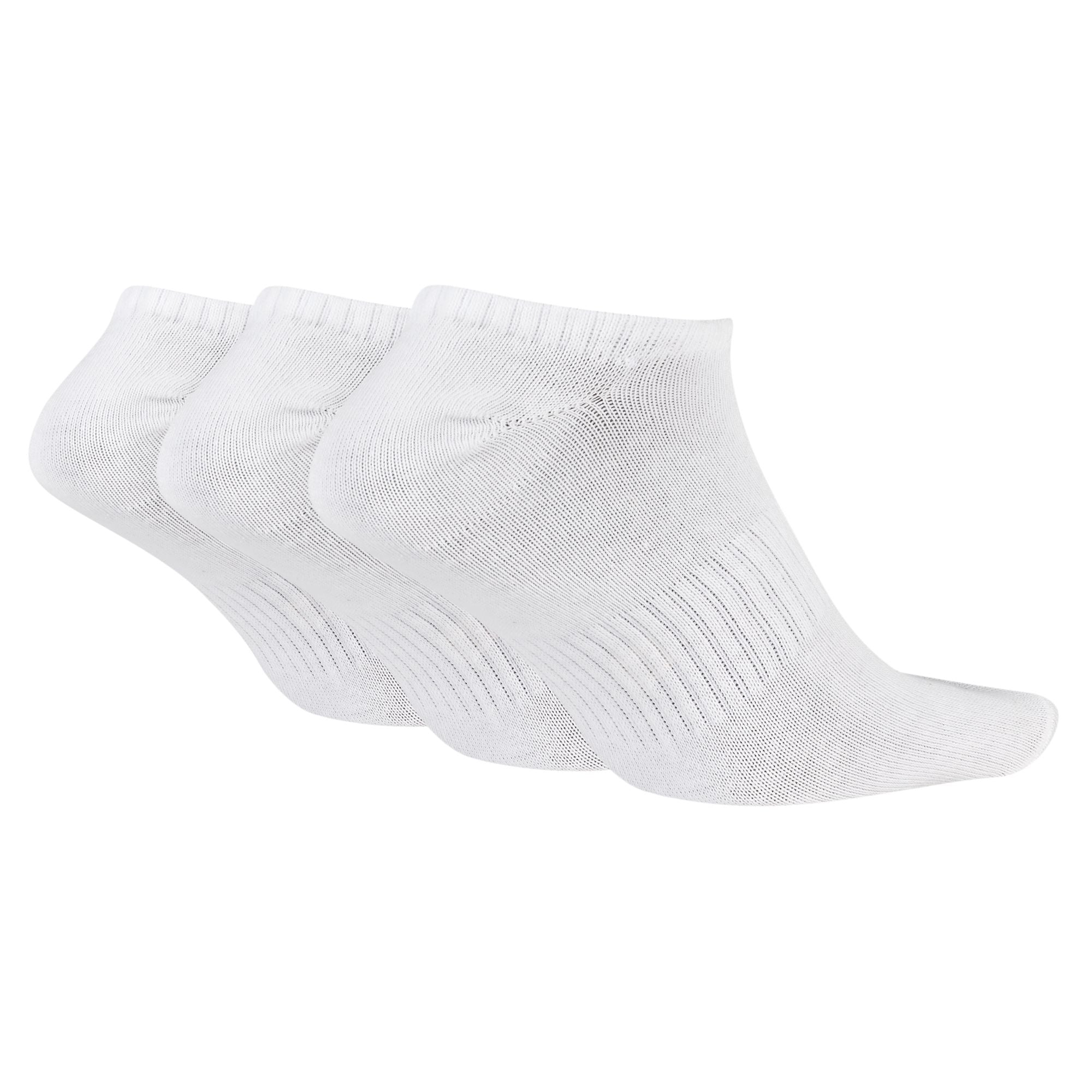 Nike Everyday Lightweight Training White No Show Socks 3 Pack