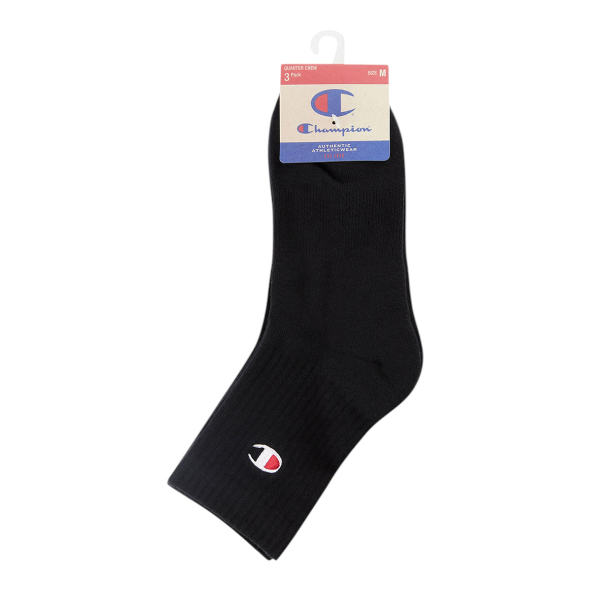 Champion C Logo Quarter Crew Socks - 3 Pack
