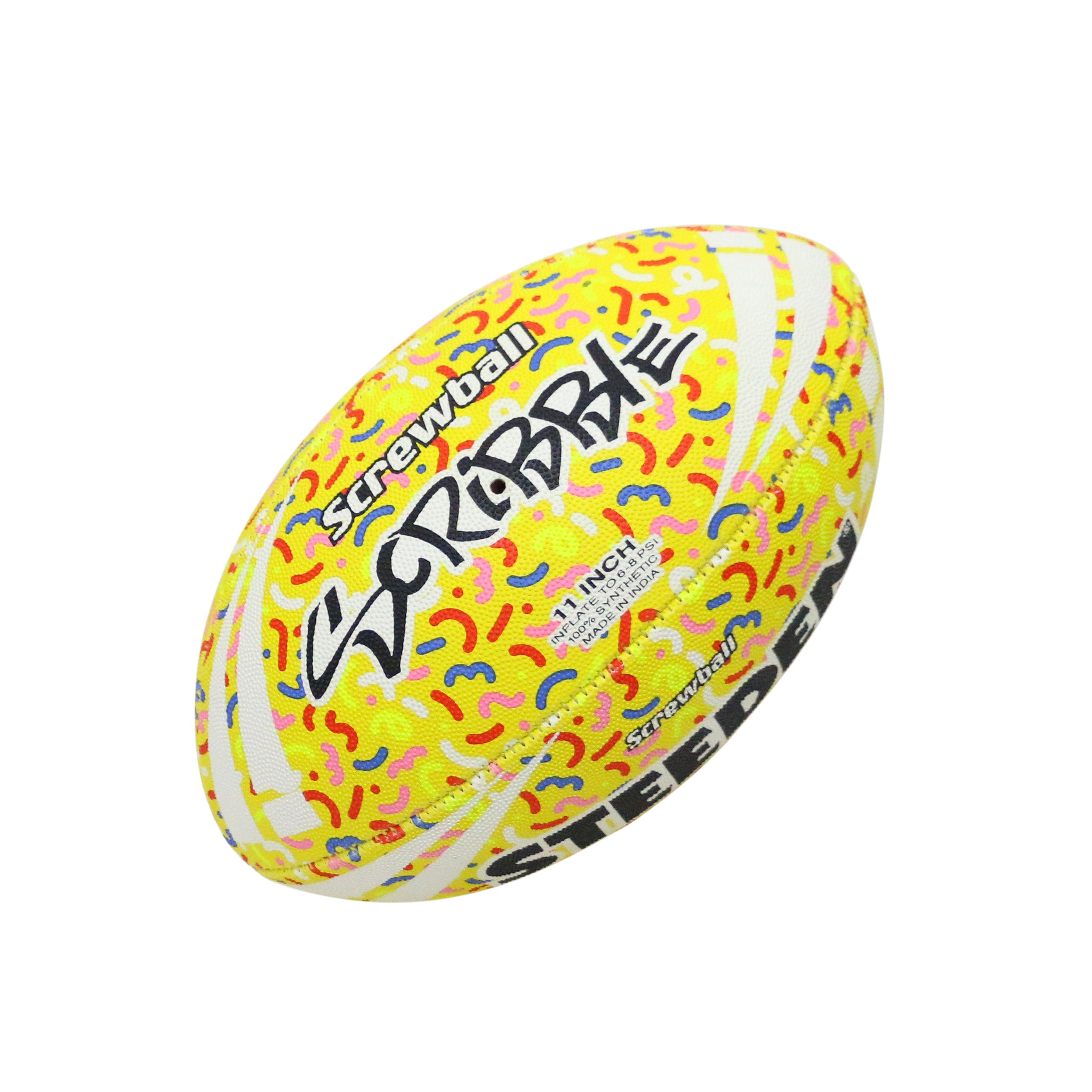 Steeden Screwball Scribble 11 Inch Rugby League Ball
