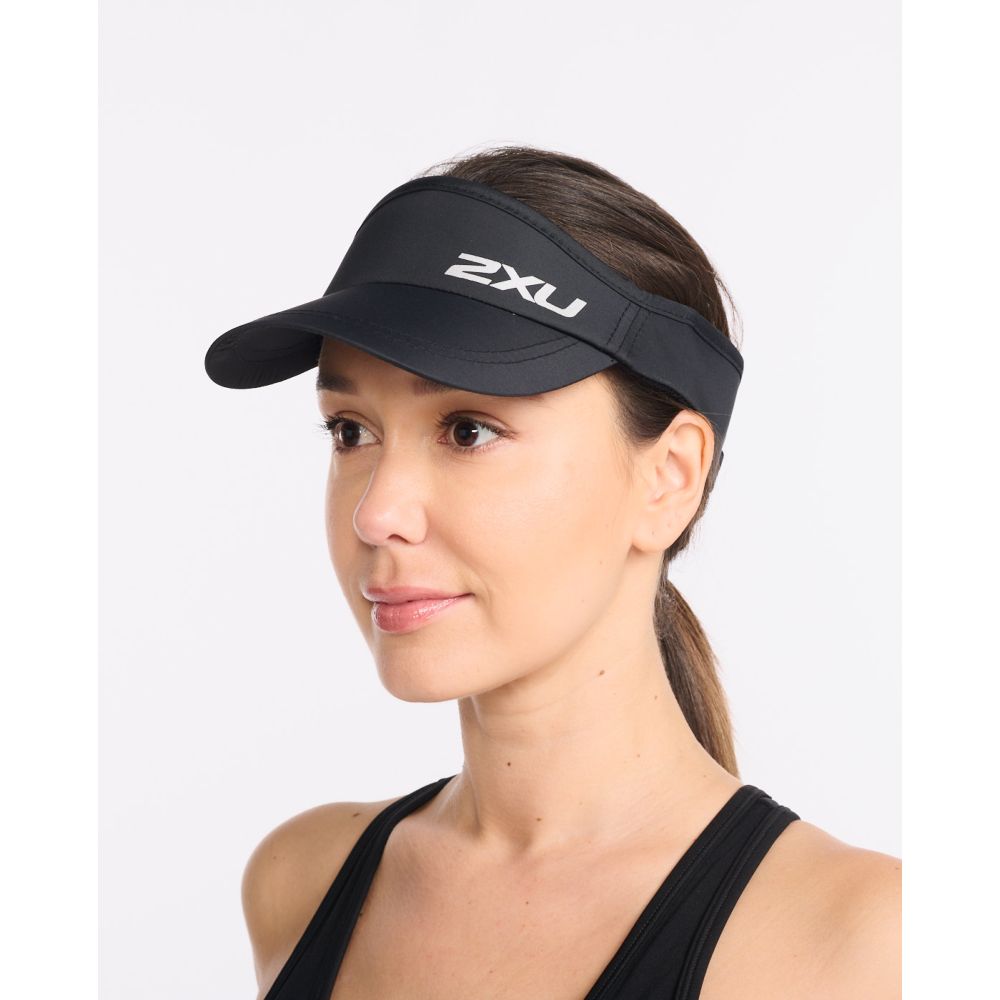 Black, 2xu Run Visor Img 8 | SportsPower