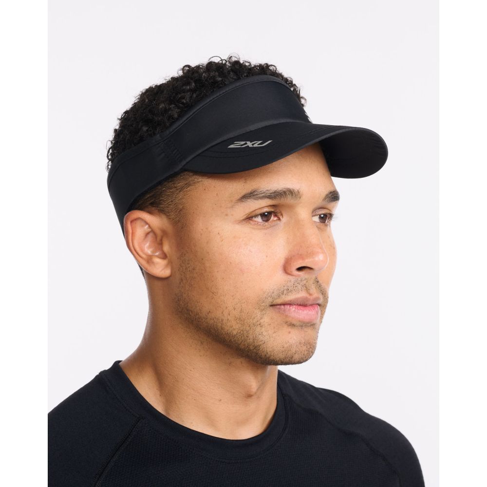 Black, 2xu Run Visor Img 6 | SportsPower