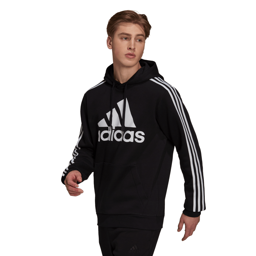 adidas Essentials Fleece 3-Stripes Mens Logo Hoodie
