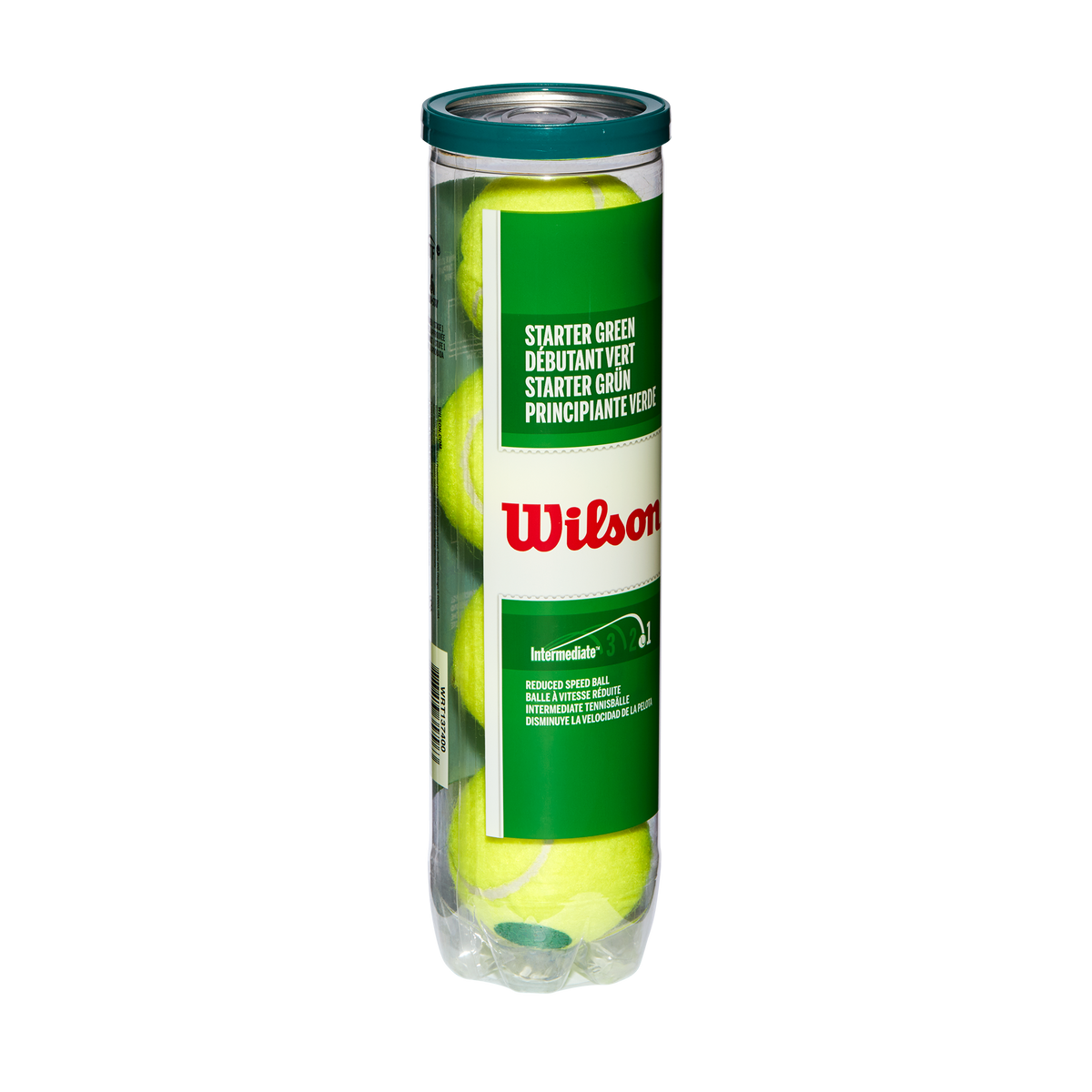 Wilson Starter Green Tennis Balls 4 Ball Can