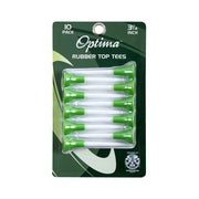 Optima Rubber Top Tees 3 1/4-Inch 10 Pack