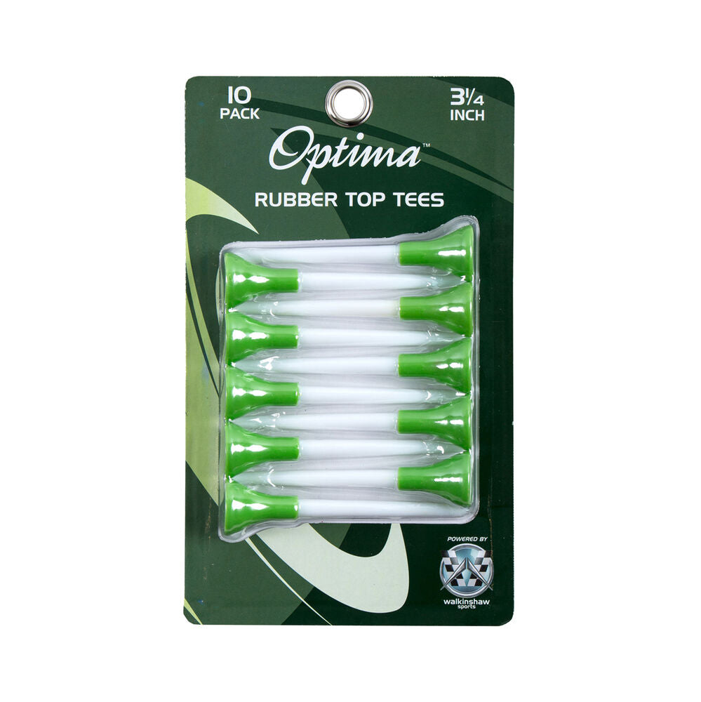Optima Rubber Top Tees 3 1/4-Inch 10 Pack