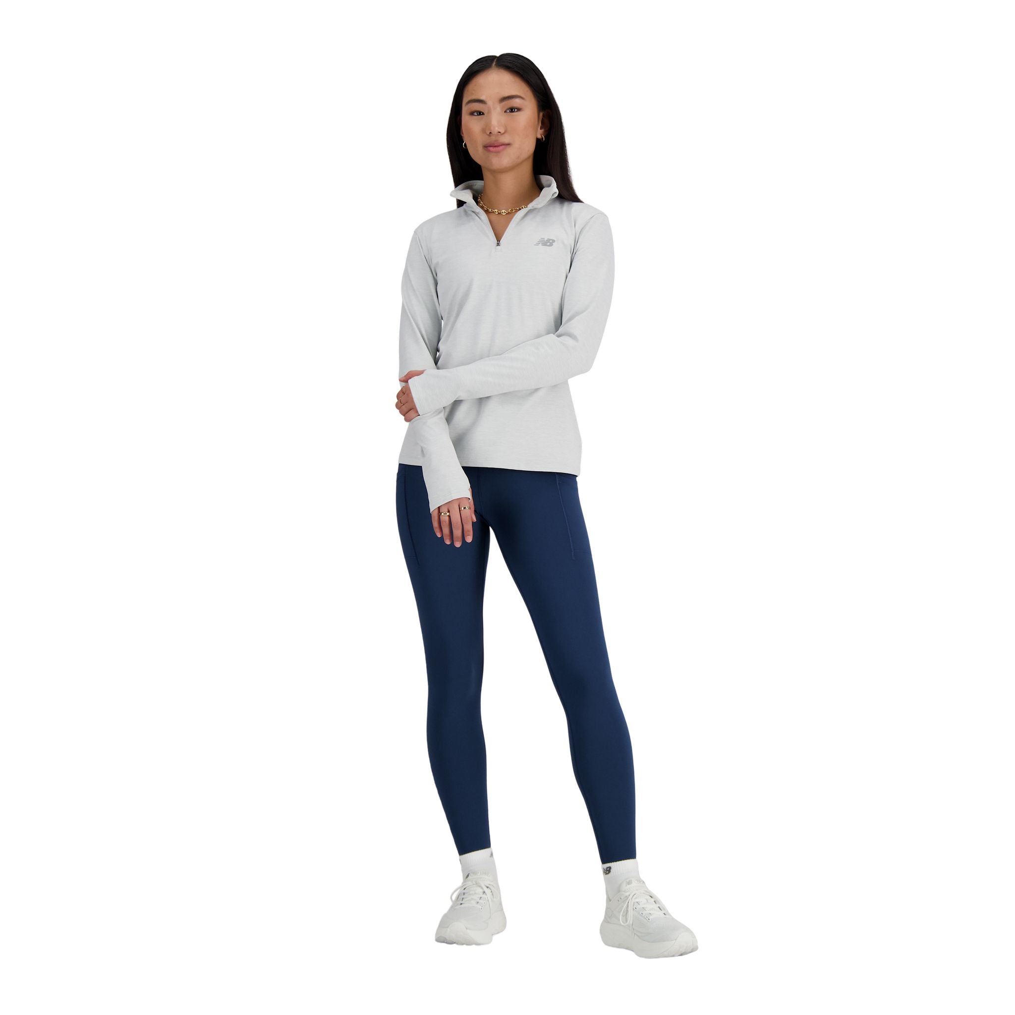 New Balance Sport Essentials Space Dye Womens Quarter Zip