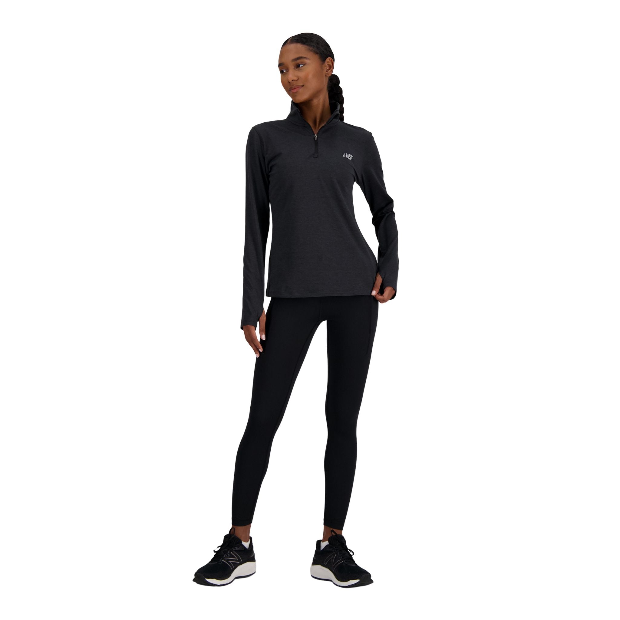 New Balance Sport Essentials Space Dye Womens Quarter Zip