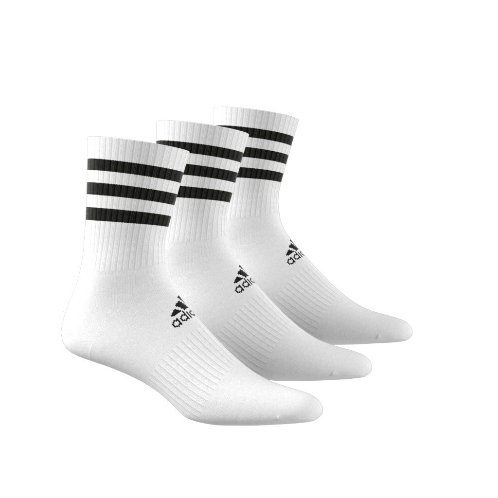 adidas 3-Stripes Classic Cushioned Crew Socks 3 Pack