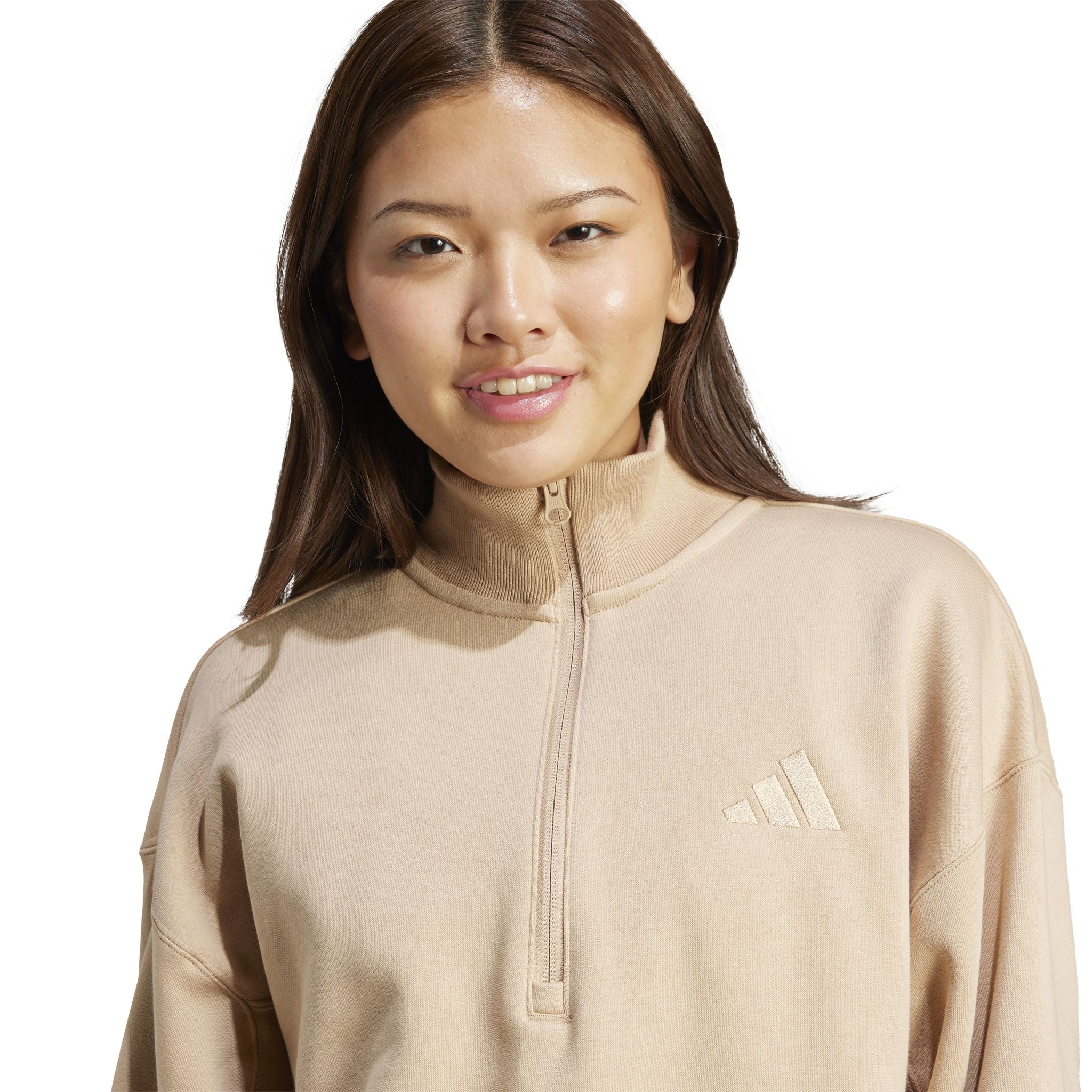 adidas ALL SZN Fleece Loose Womens Quarter-Zip