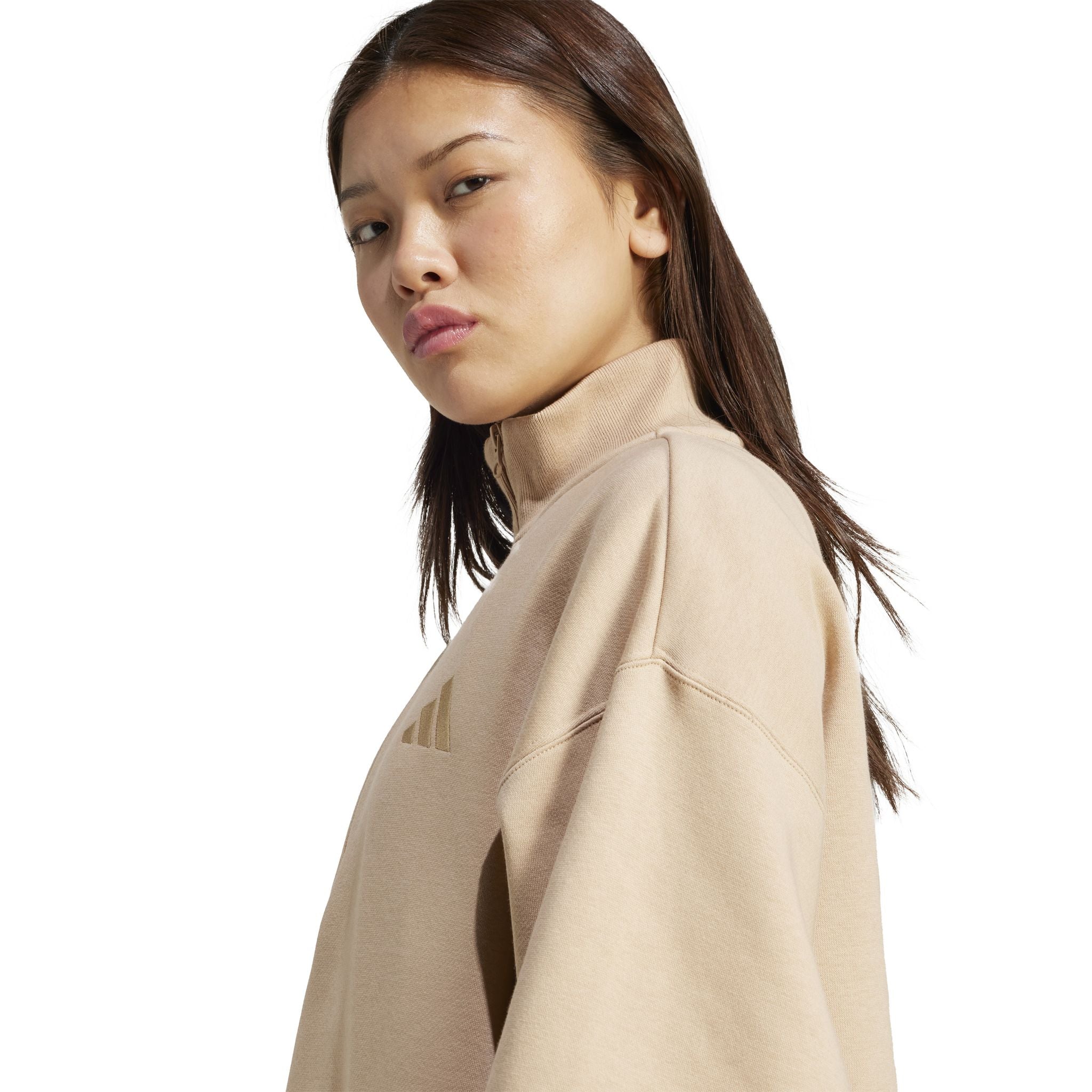 adidas ALL SZN Fleece Loose Womens Quarter-Zip