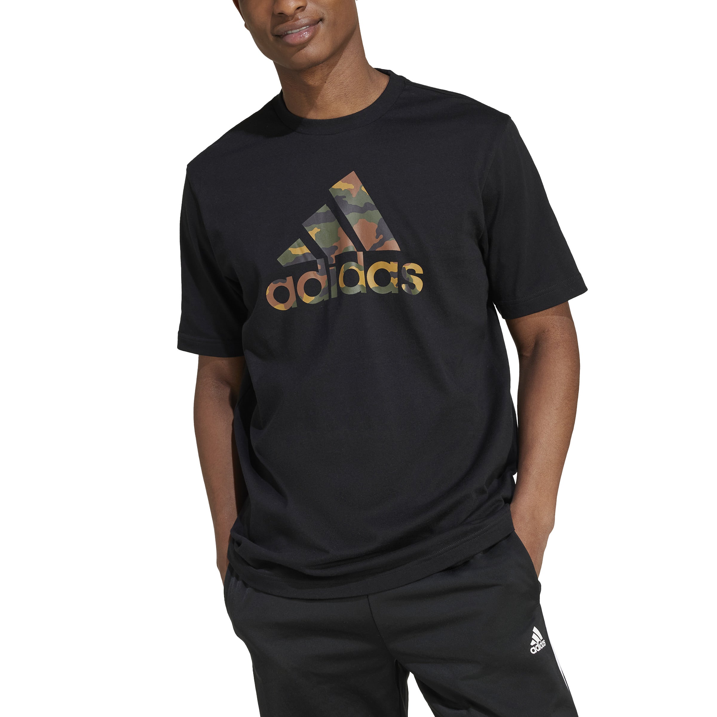 adidas Camo Badge of Sport Mens Tee