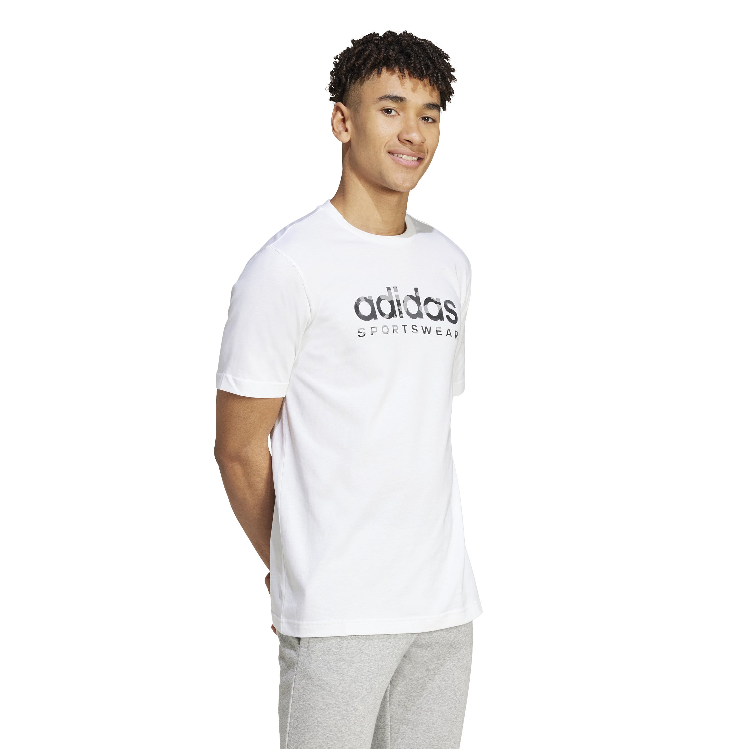 adidas Camo Linear Graphic Mens Tee