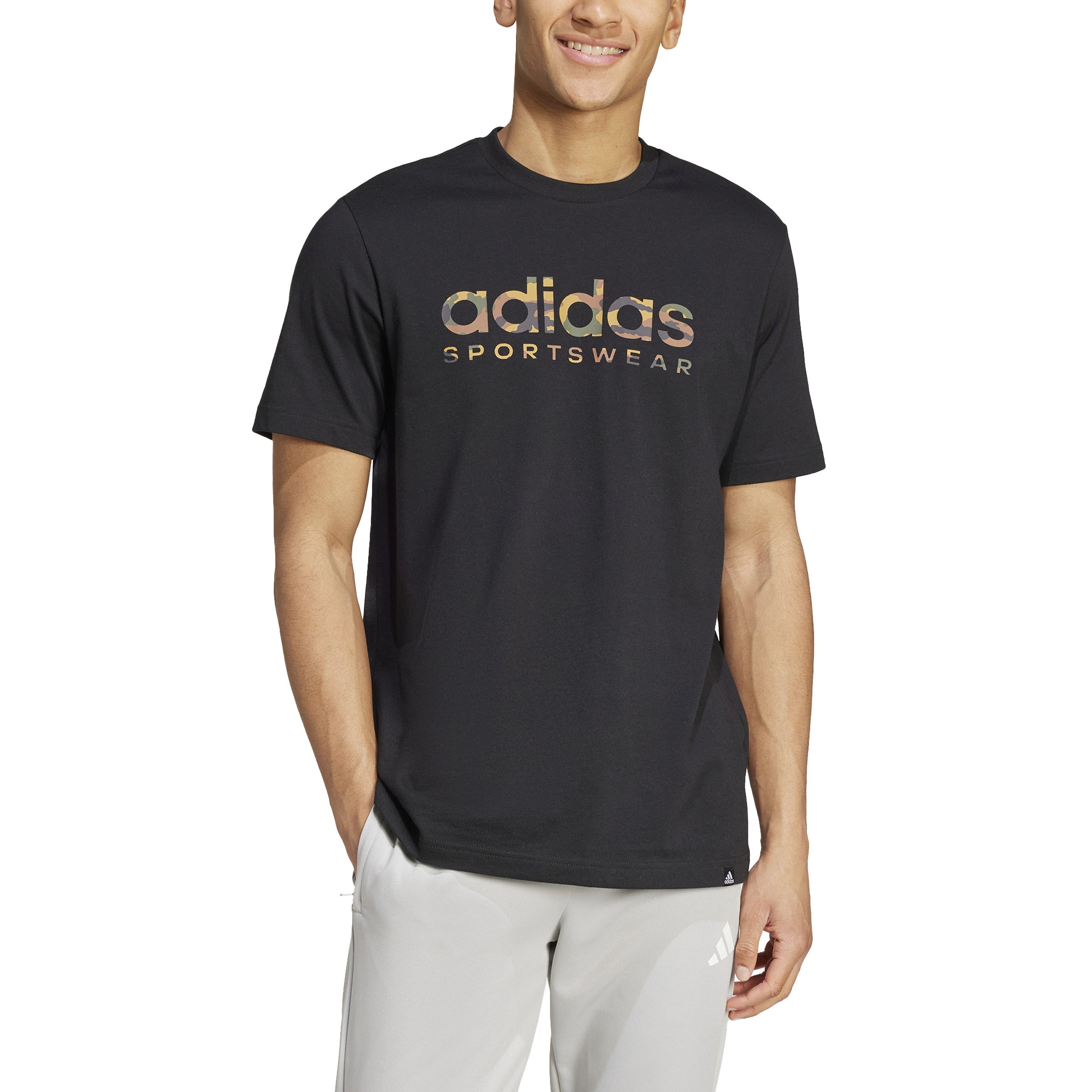 adidas Camo Linear Graphic Mens Tee