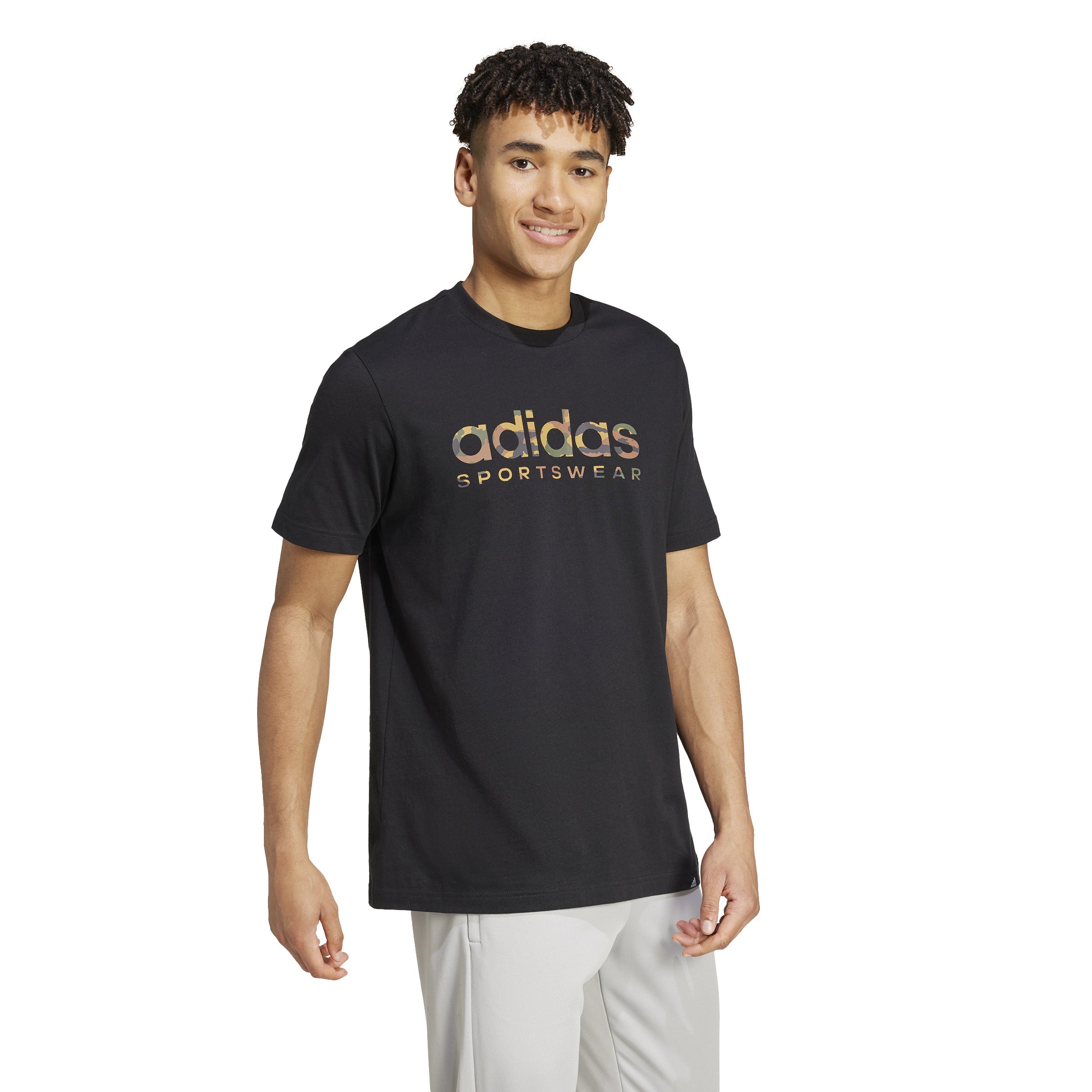adidas Camo Linear Graphic Mens Tee