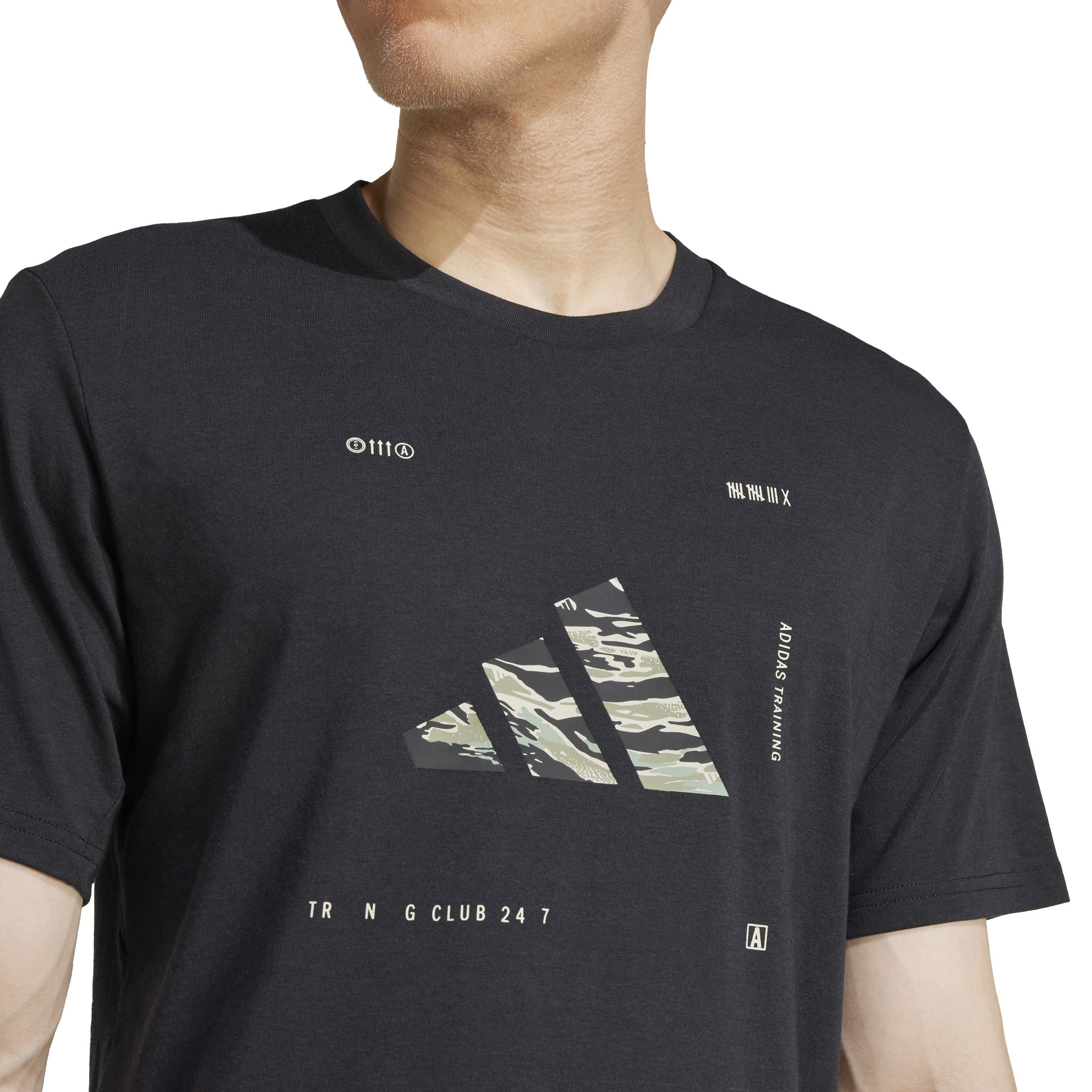 adidas Climacool Training Camo Logo Graphic Mens Tee