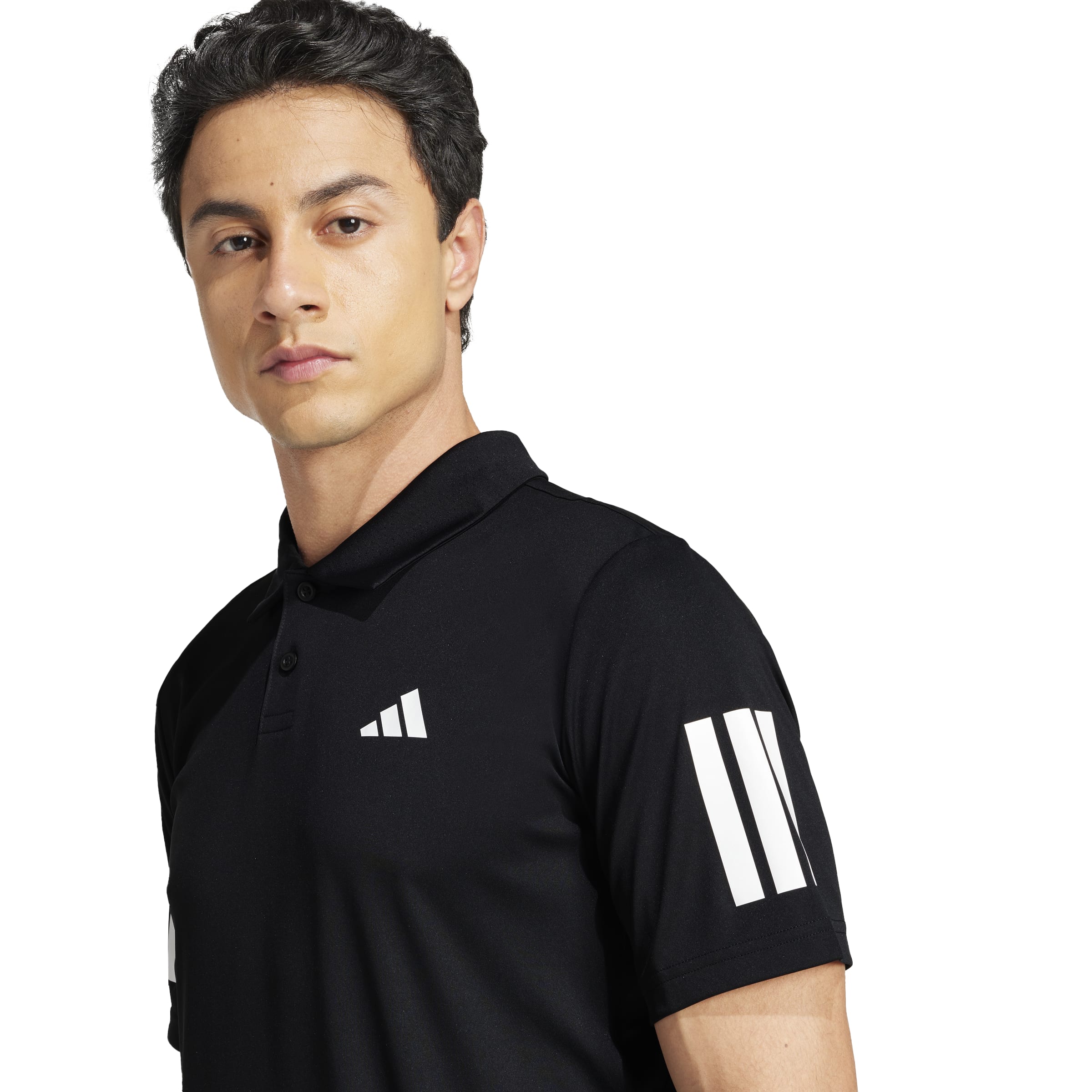 adidas Club 3 Stripes Mens Polo Shirt