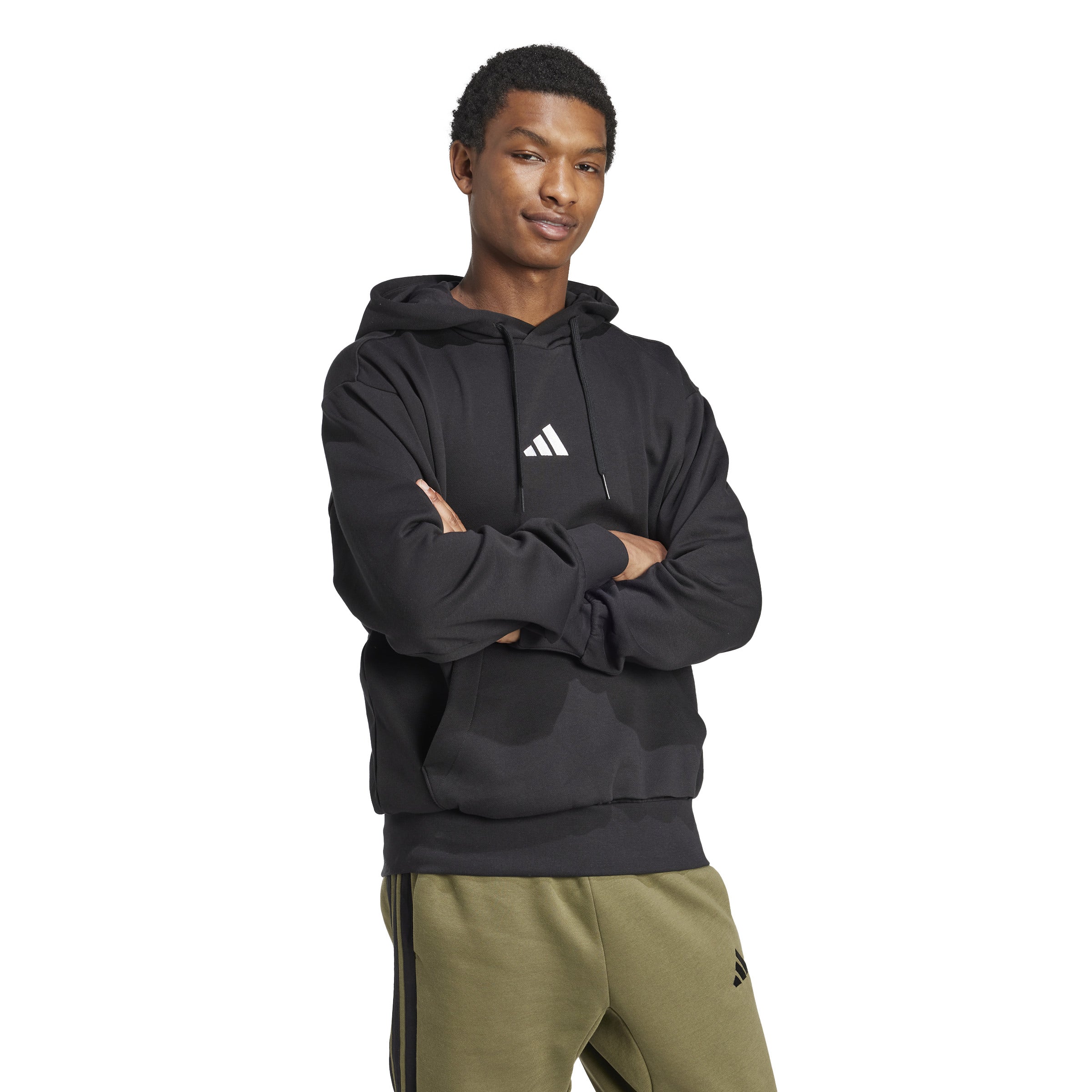 adidas Essentials Feelcozy Mens Fleece Hoodie