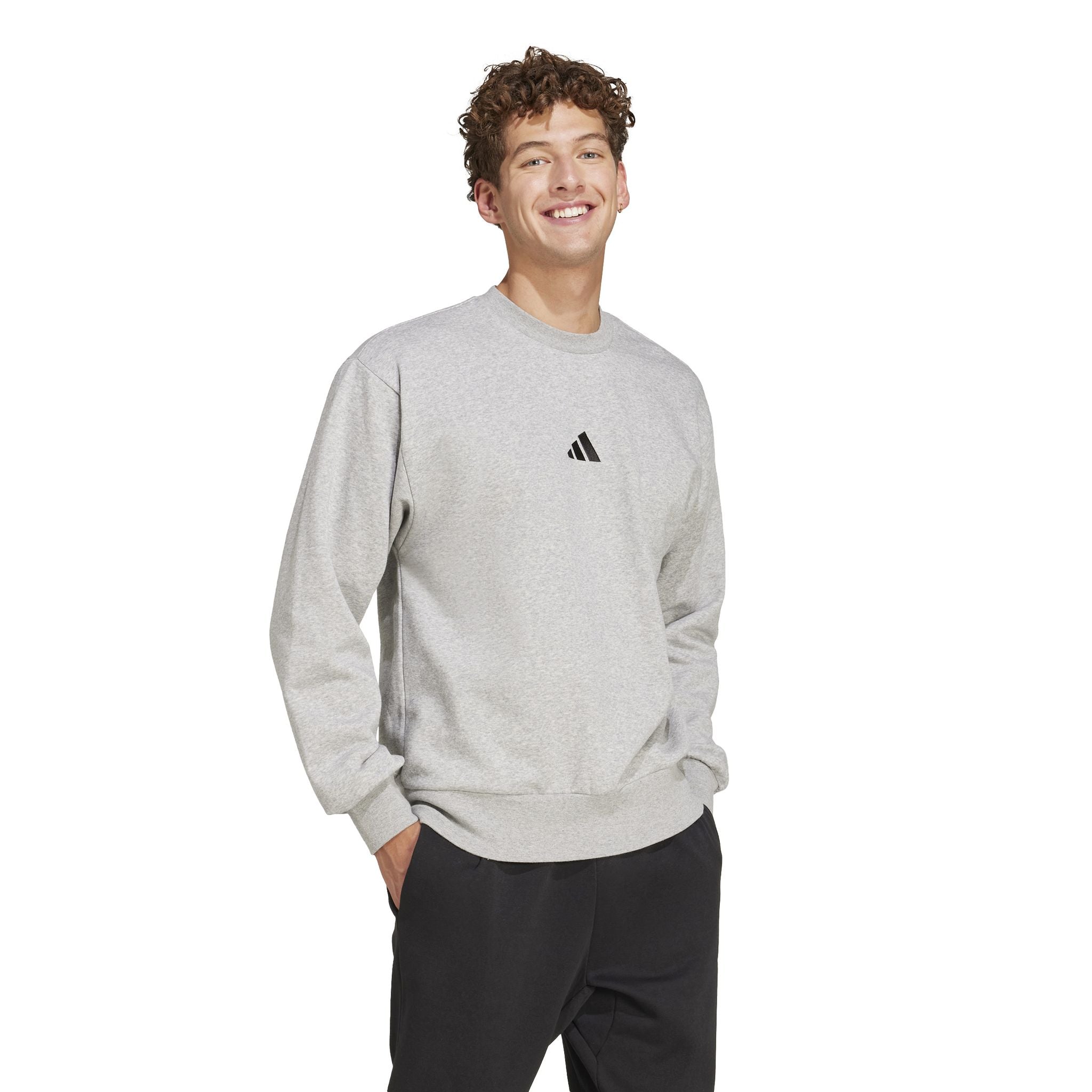 adidas Essentials Feelcozy Mens Fleece Sweatshirt