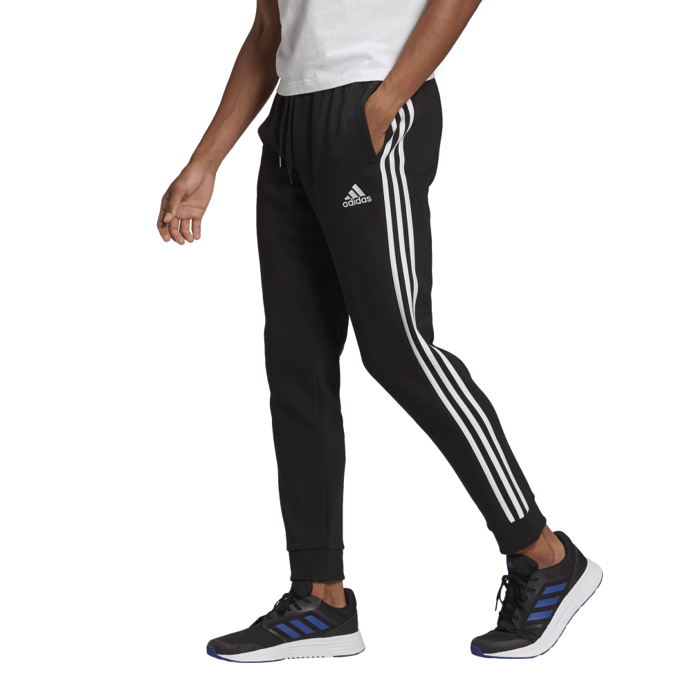 adidas Essentials Fleece Tapered Cuff 3-Stripes Mens Pants