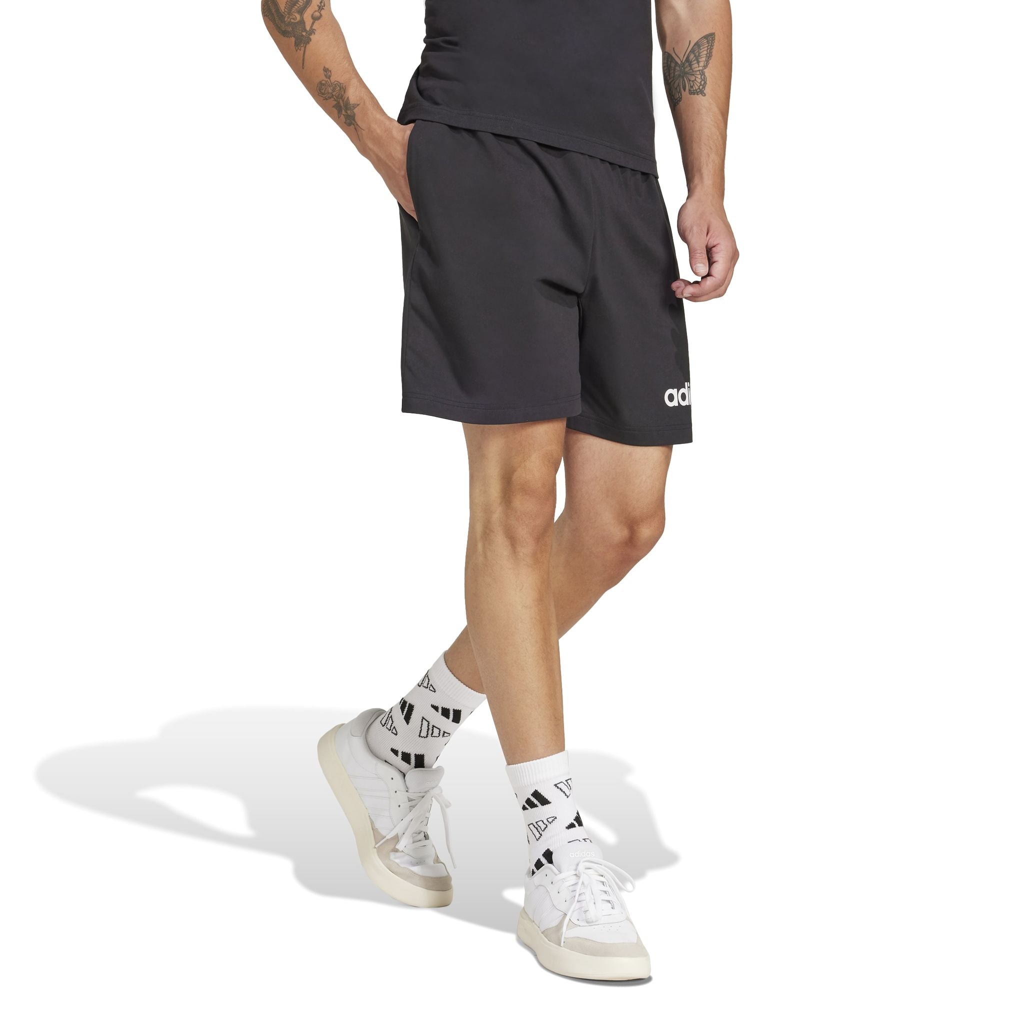 adidas Essentials Linear Single Mens Jersey Shorts