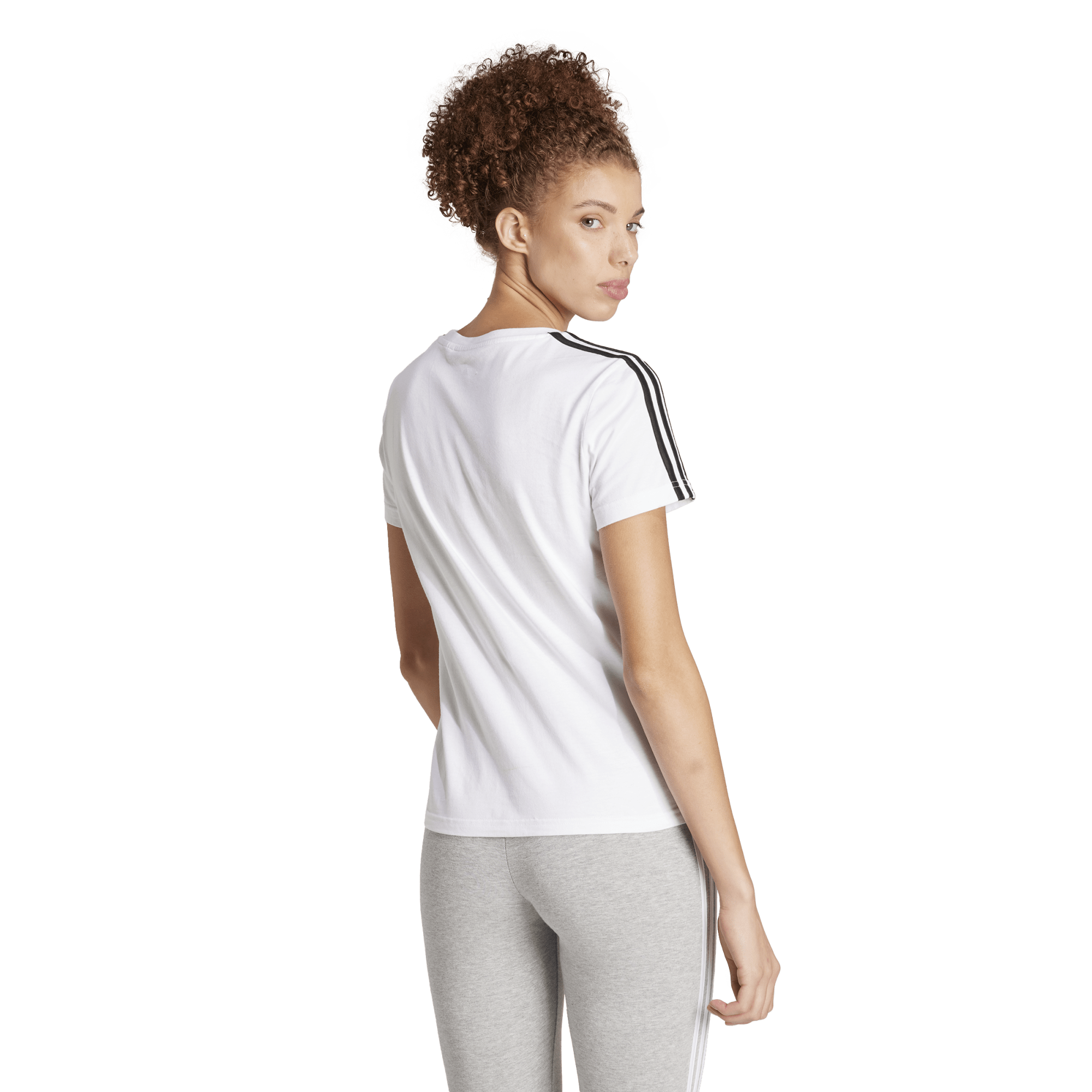 adidas Essentials Slim 3-Stripes Womens Tee