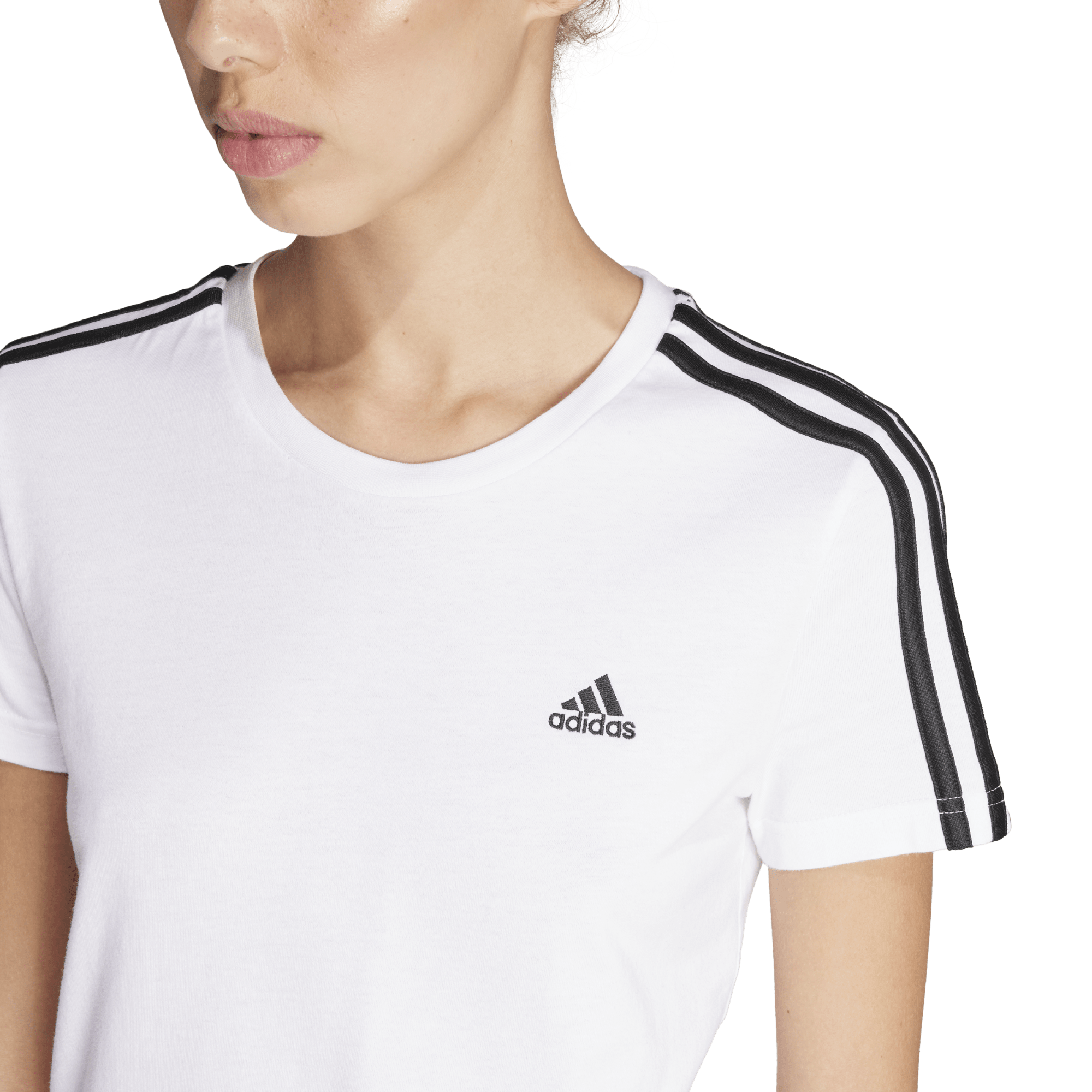 adidas Essentials Slim 3-Stripes Womens Tee