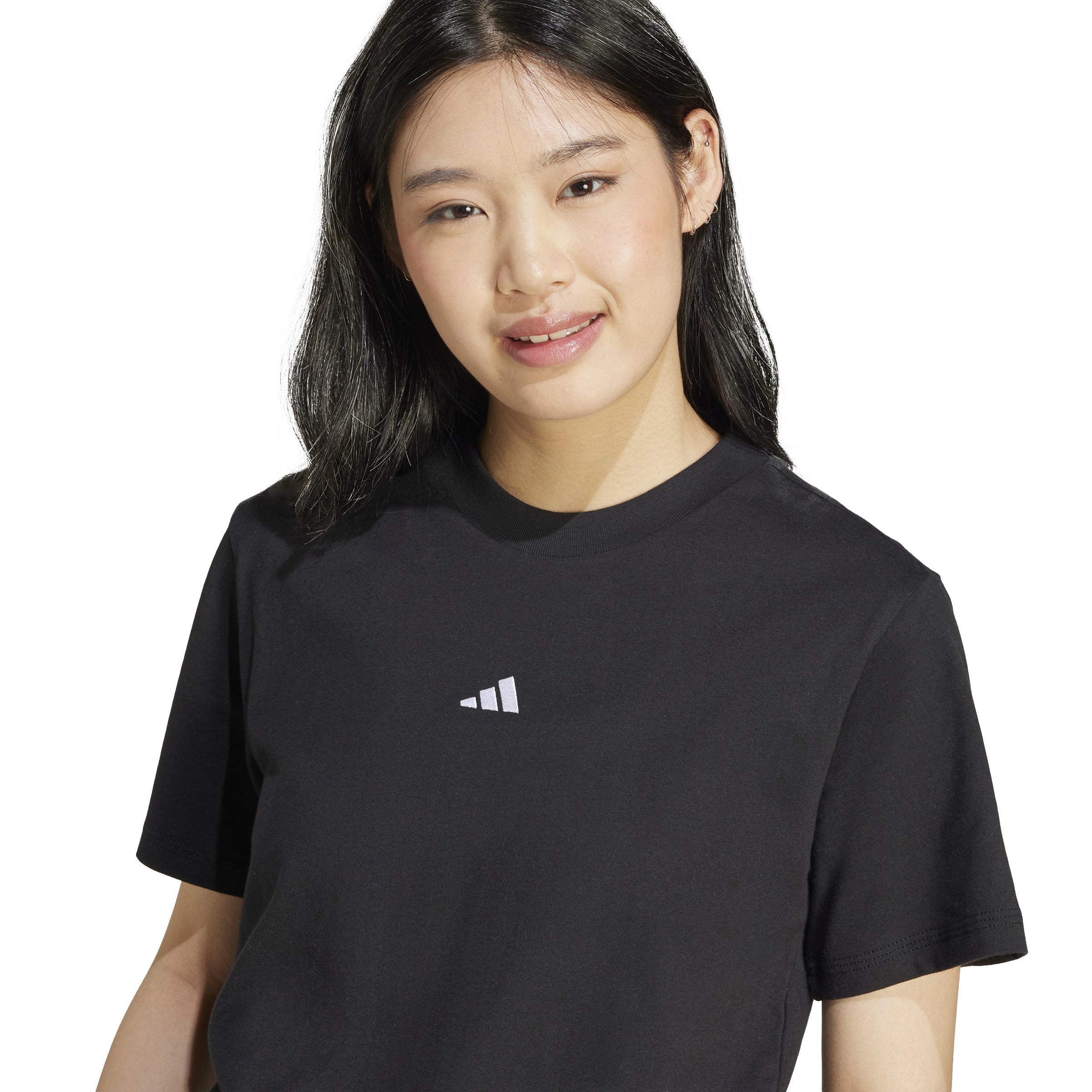 adidas Essentials Small Logo Cotton Womens Tee