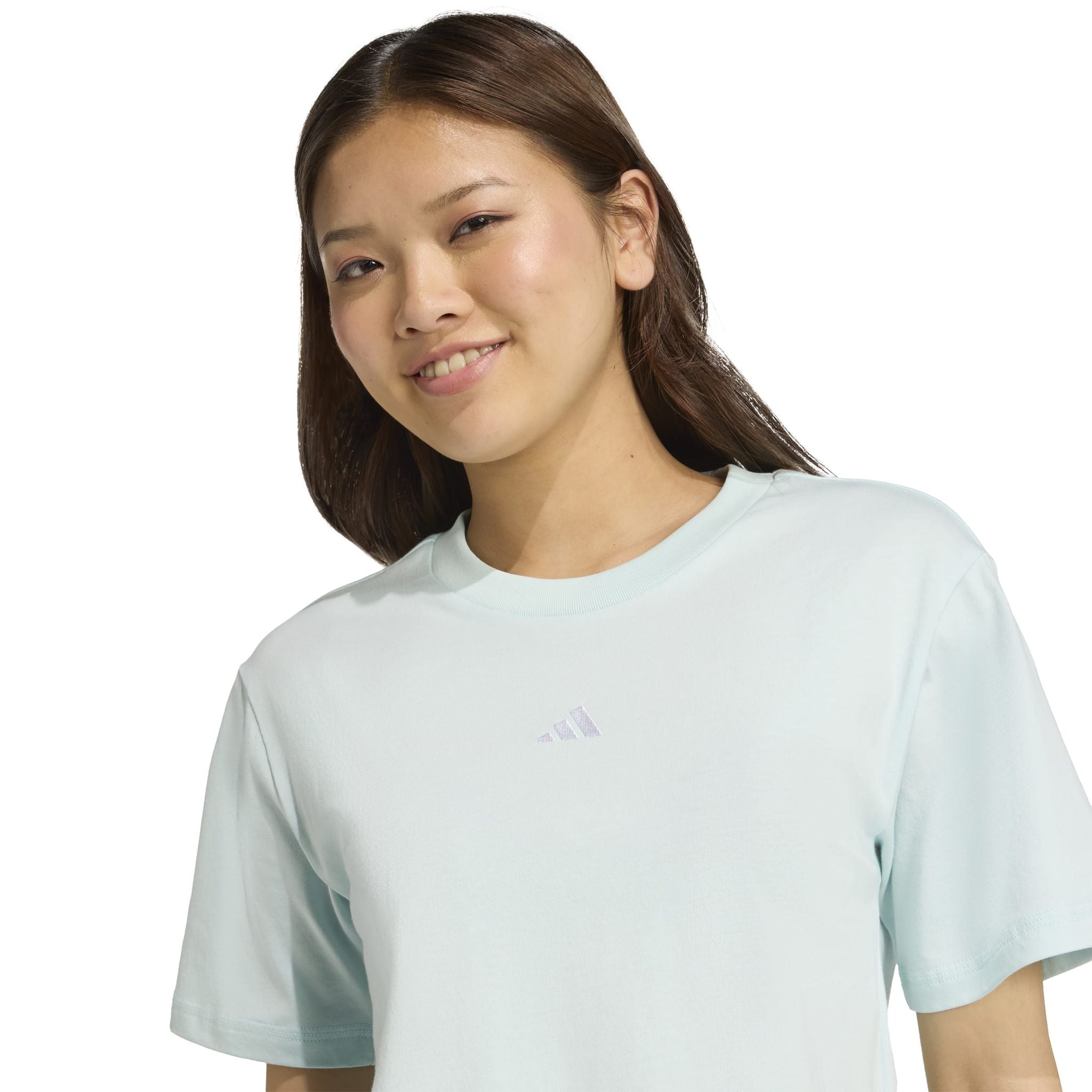 adidas Essentials Small Logo Cotton Womens Tee