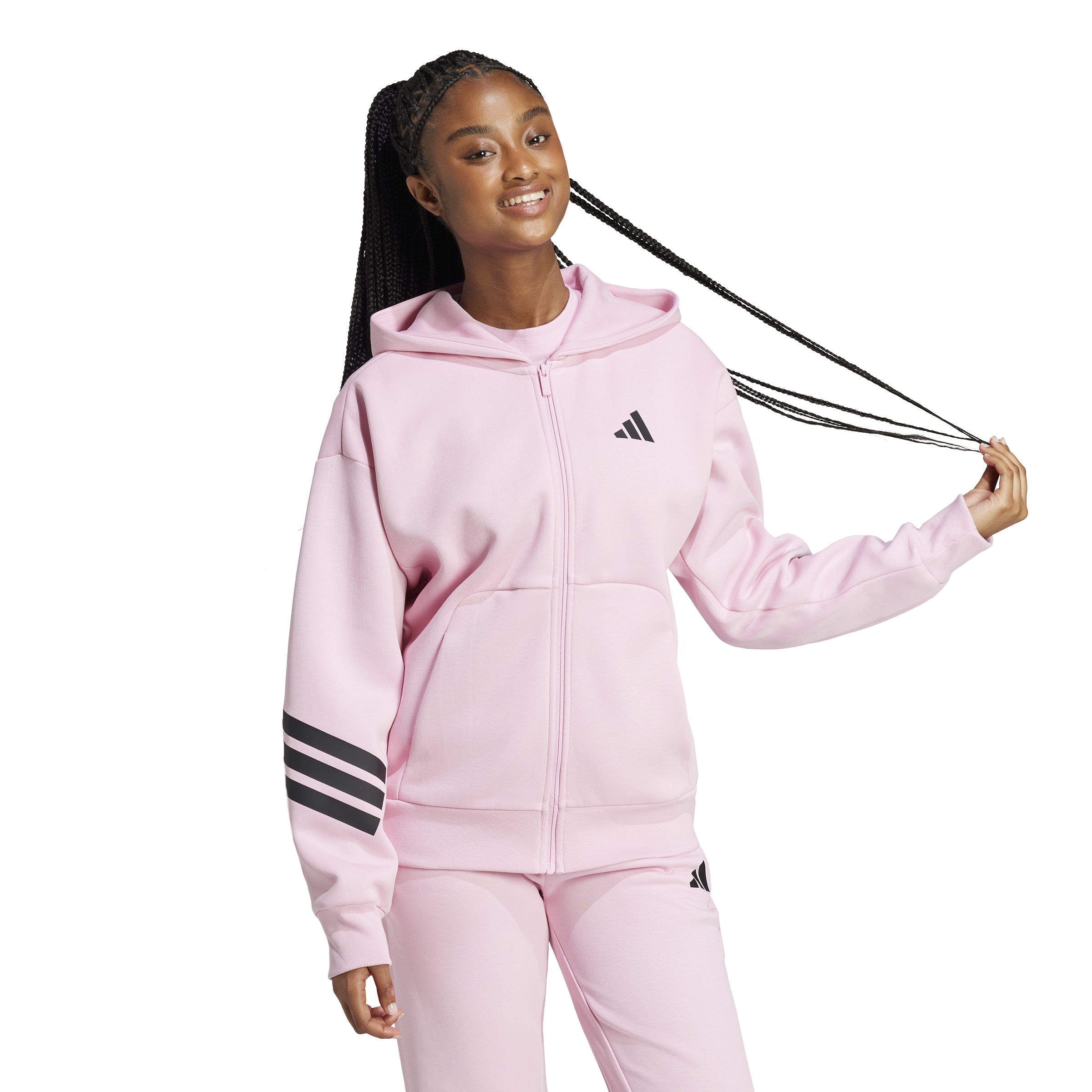 adidas Future Icons 3-Stripes Full-Zip Womens Hoodie