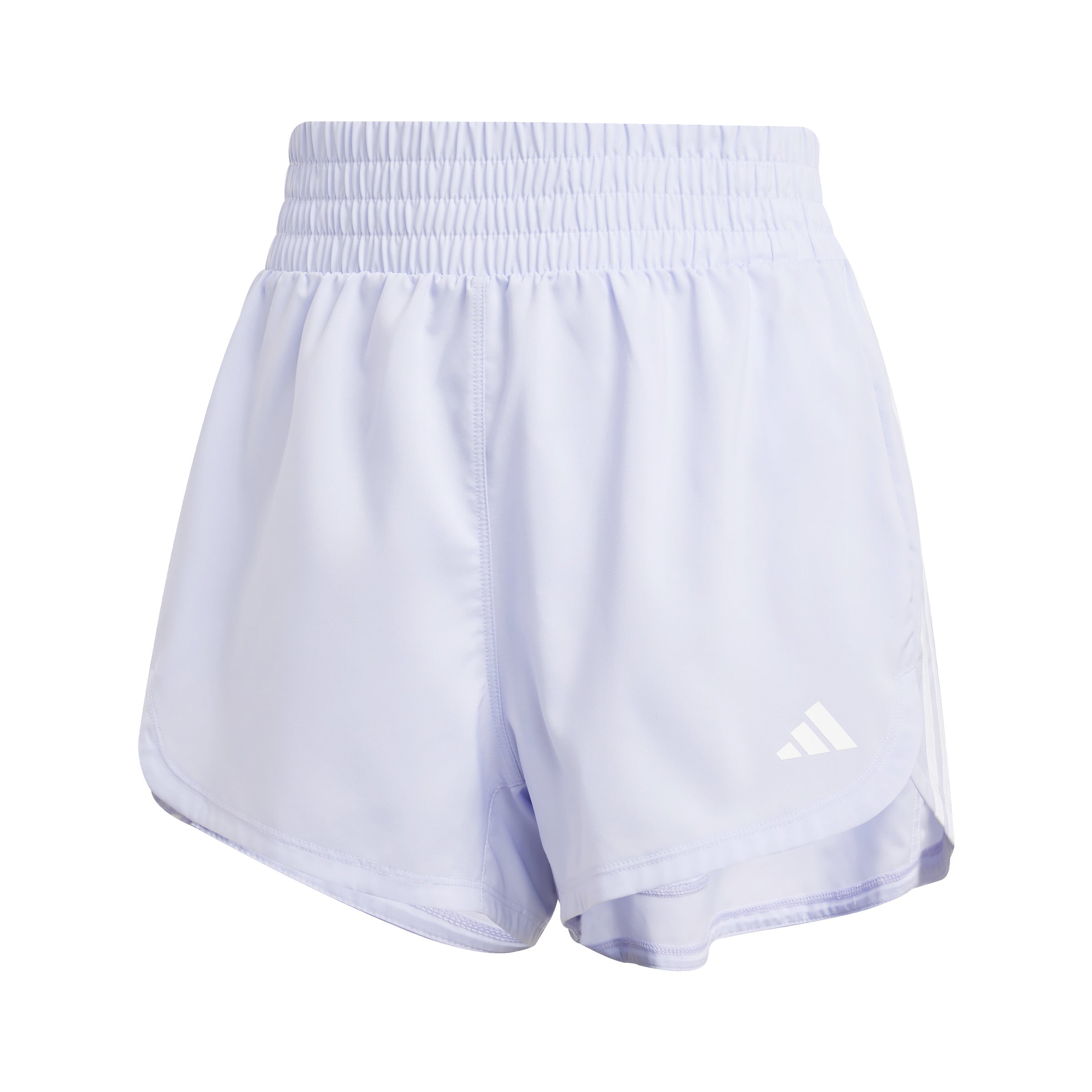 adidas Pacer Training 3-Stripes Woven 3 Inch Womens High-Rise Shorts