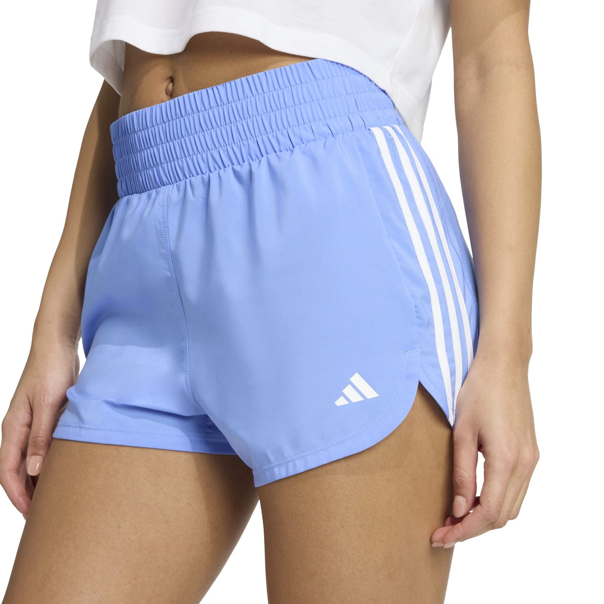 adidas Pacer Training 3-Stripes Woven High-Rise Womens Shorts
