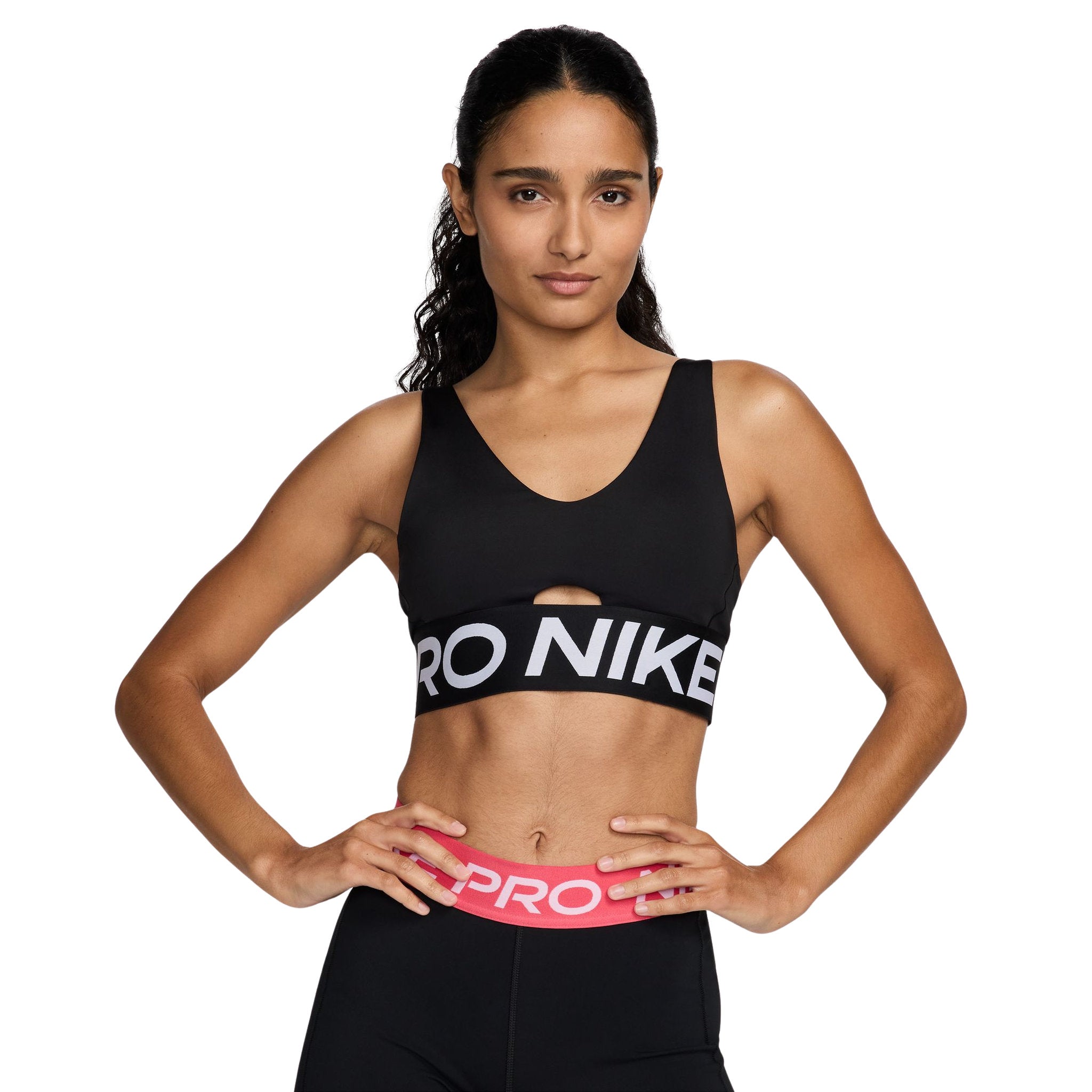 Nike Pro Indy Plunge Medium-Support Padded Womens Sports Bra