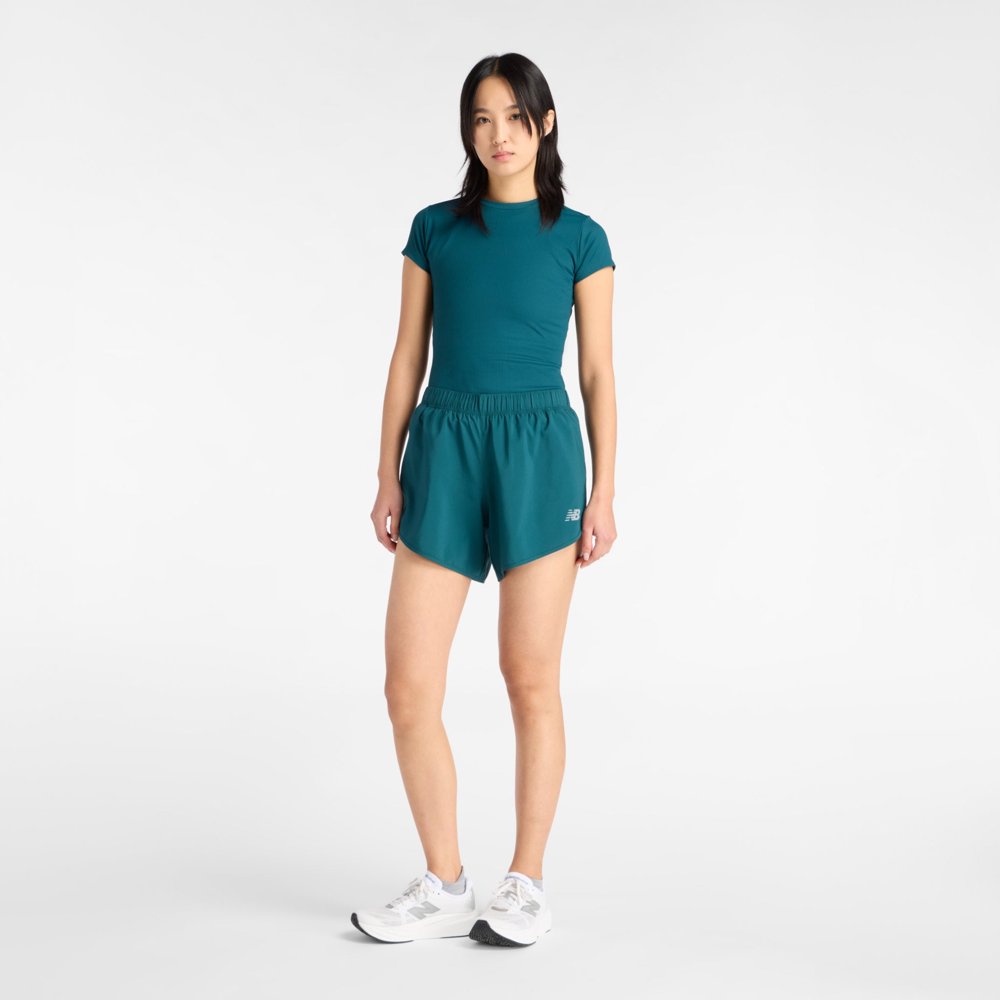 New Balance Ribbed Fitted Womens Tee