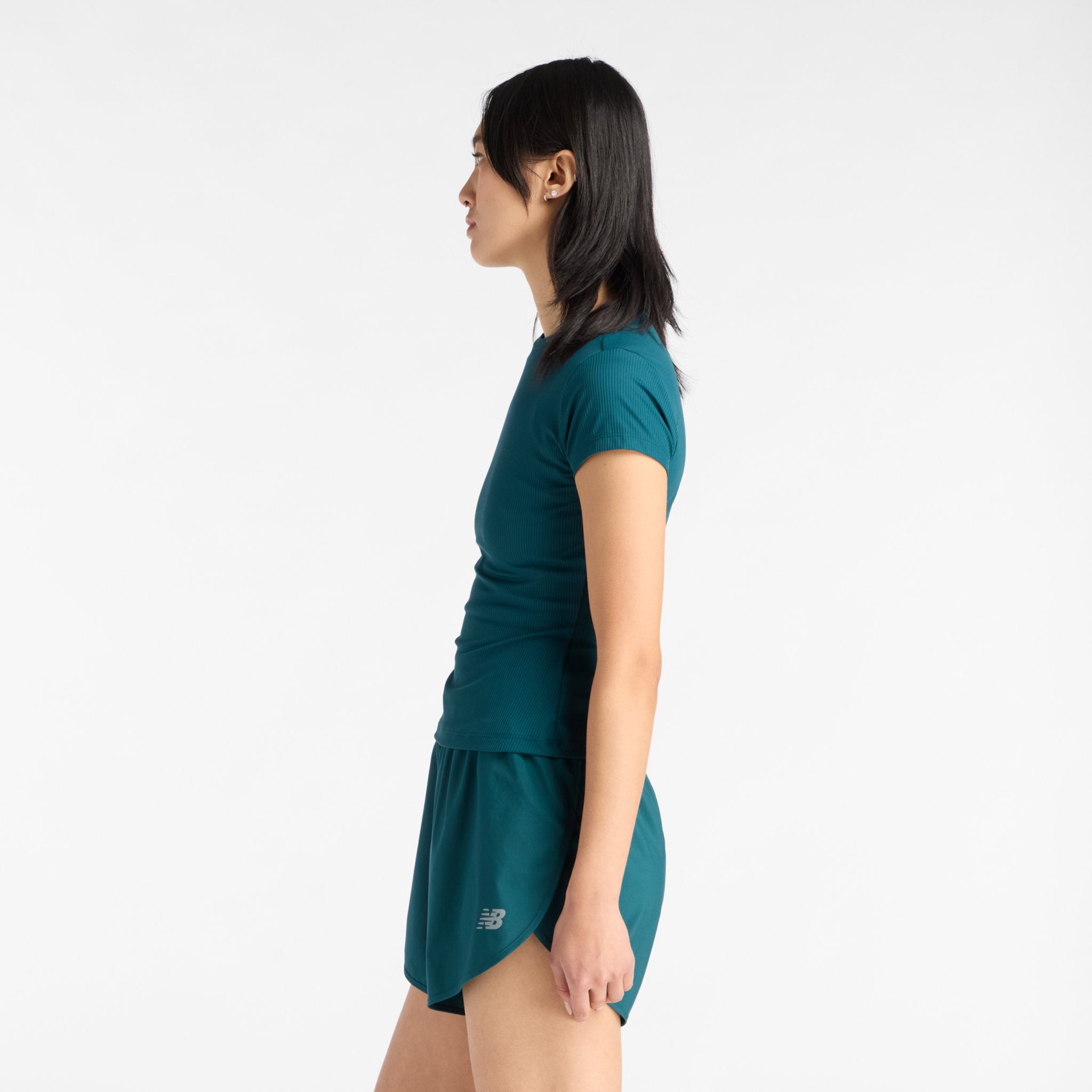 New Balance Ribbed Fitted Womens Tee