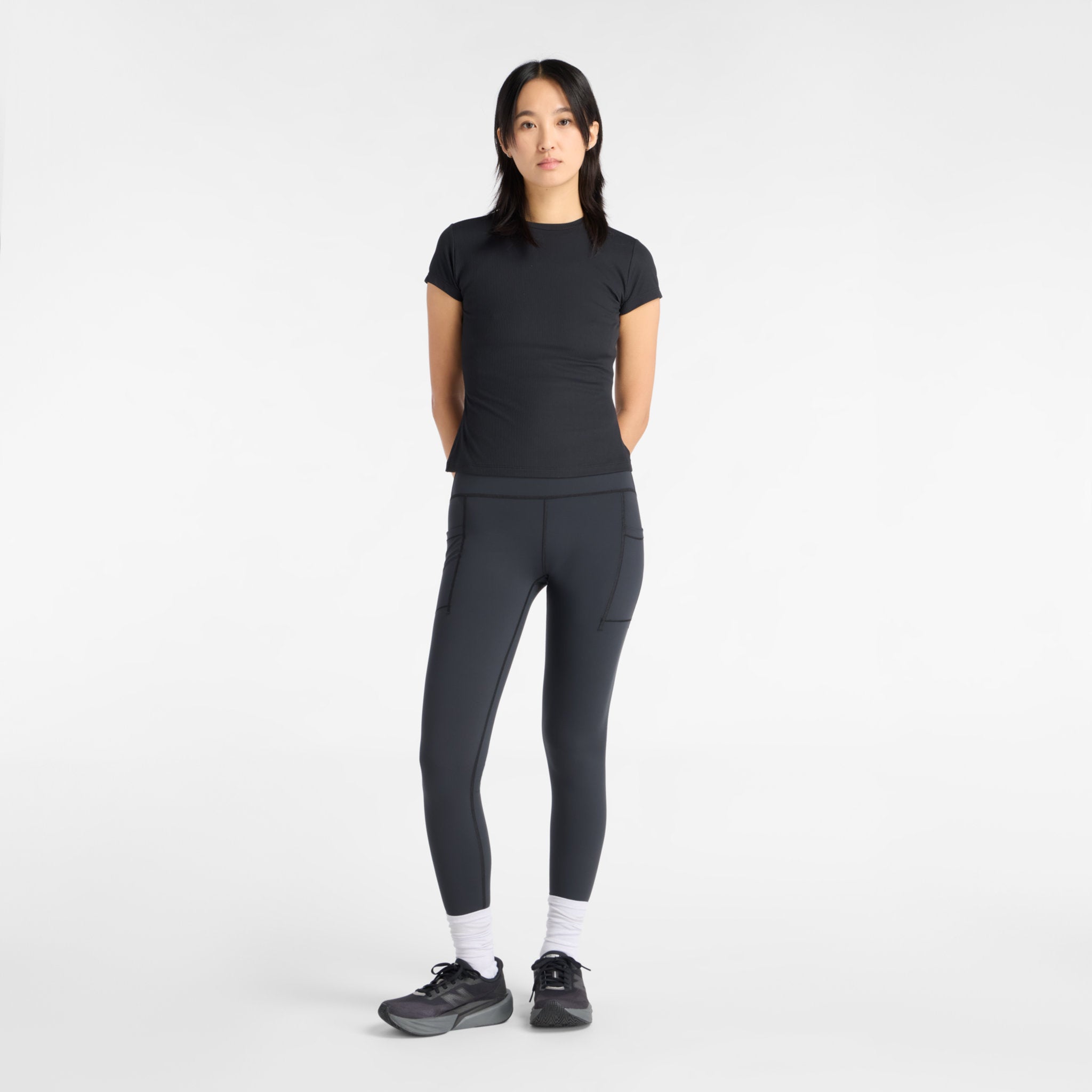 New Balance Ribbed Fitted Womens Tee