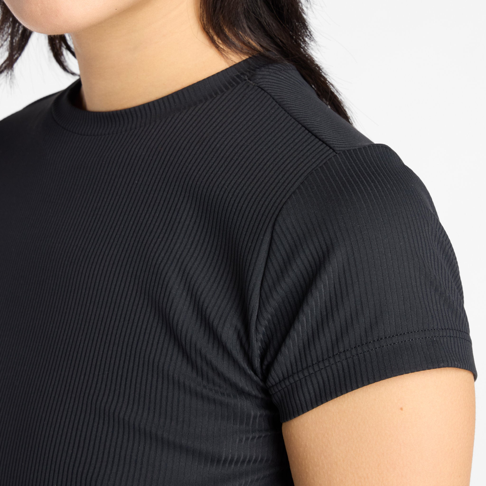 New Balance Ribbed Fitted Womens Tee